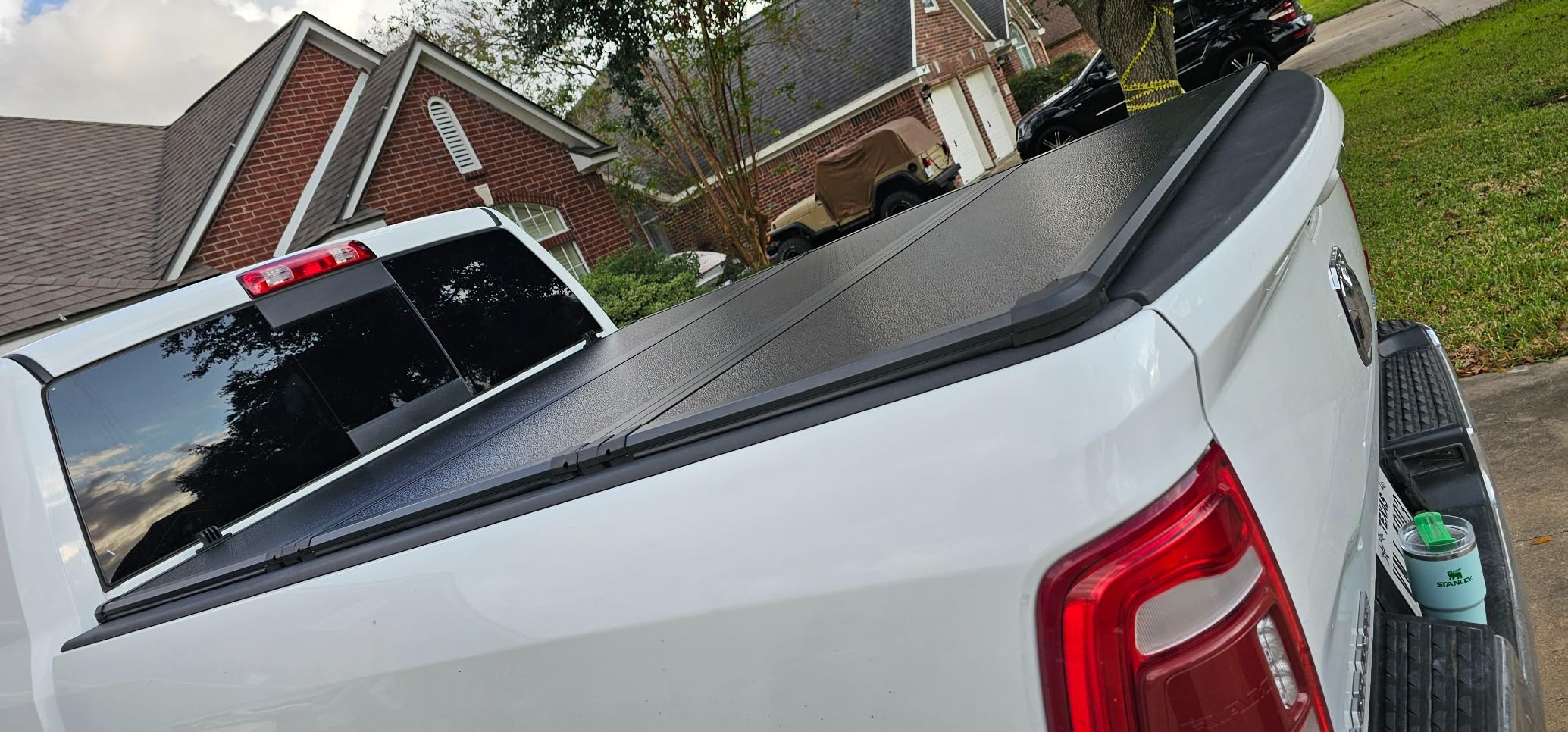Toptiny Hard Folding Truck Bed Tonneau Cover | HTF011 | Fits 2009-2026 Dodge Ram 1500 5'7