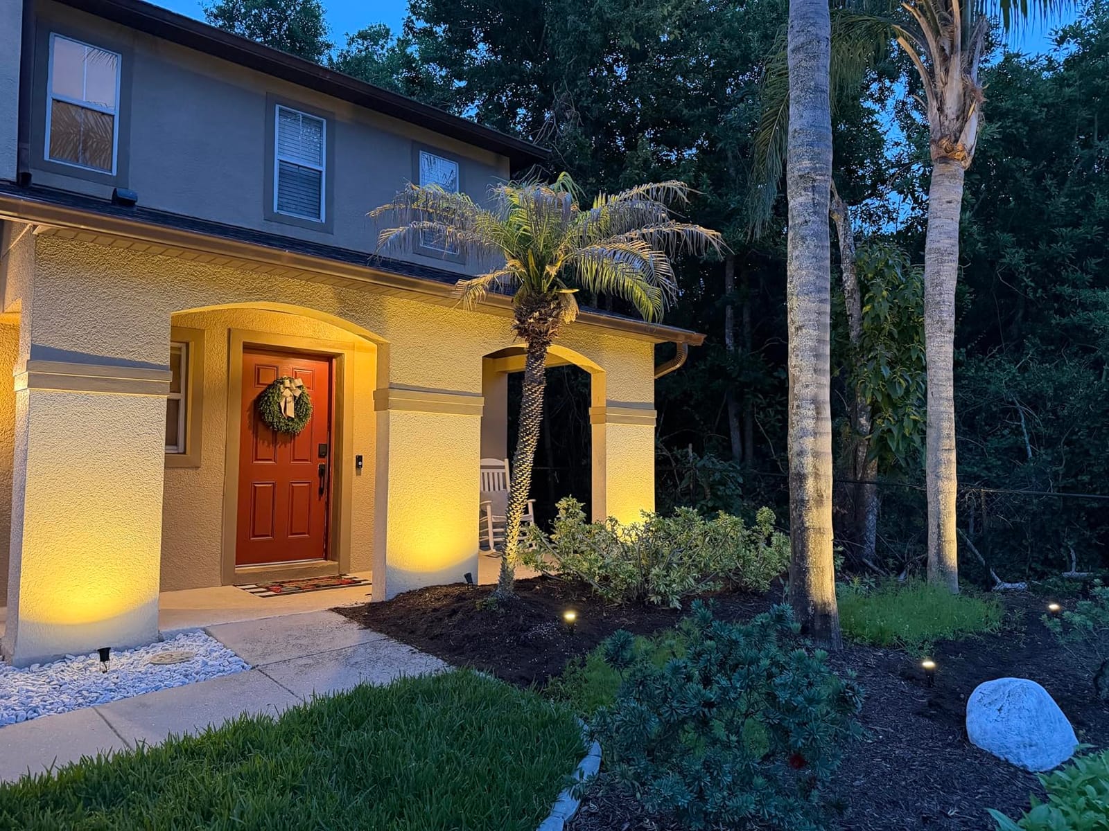 REEGOLD Low Voltage Landscape Lights Outdoor: 7W 700LM LED Landscape Lighting with Connectors for Tree Garden Yard Pathway | 12V 24V Warm White 2700K Spotlights | IP65 Waterproof | 6 Pack customer photo 1