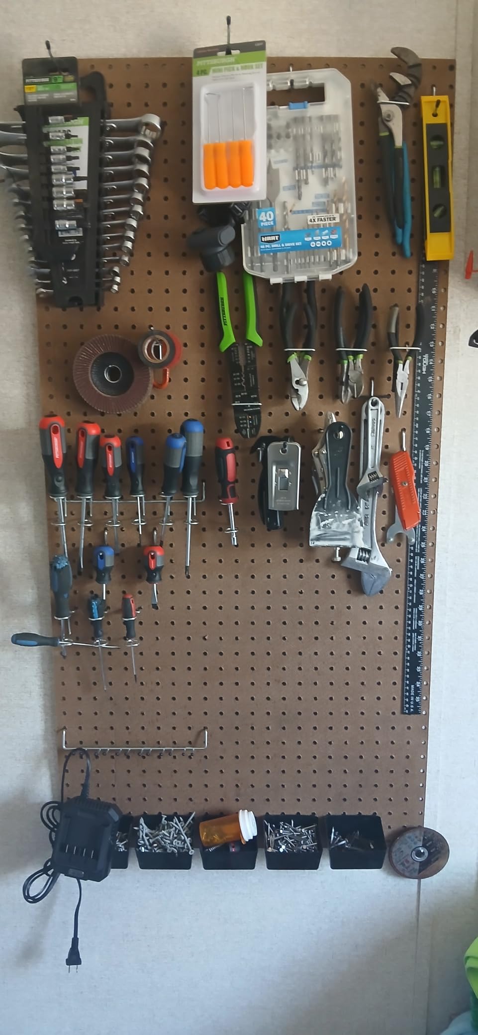 INCLY 278PCS Pegboard Accessories Organizer Kit with Peg Borad Hooks & Bins | Peg Board Hooks Assortment, For Organizing Various Tools, Fit 1/8 or 1/4 inch Pegboard, For Garage Hanging & Storage Tools customer photo 2