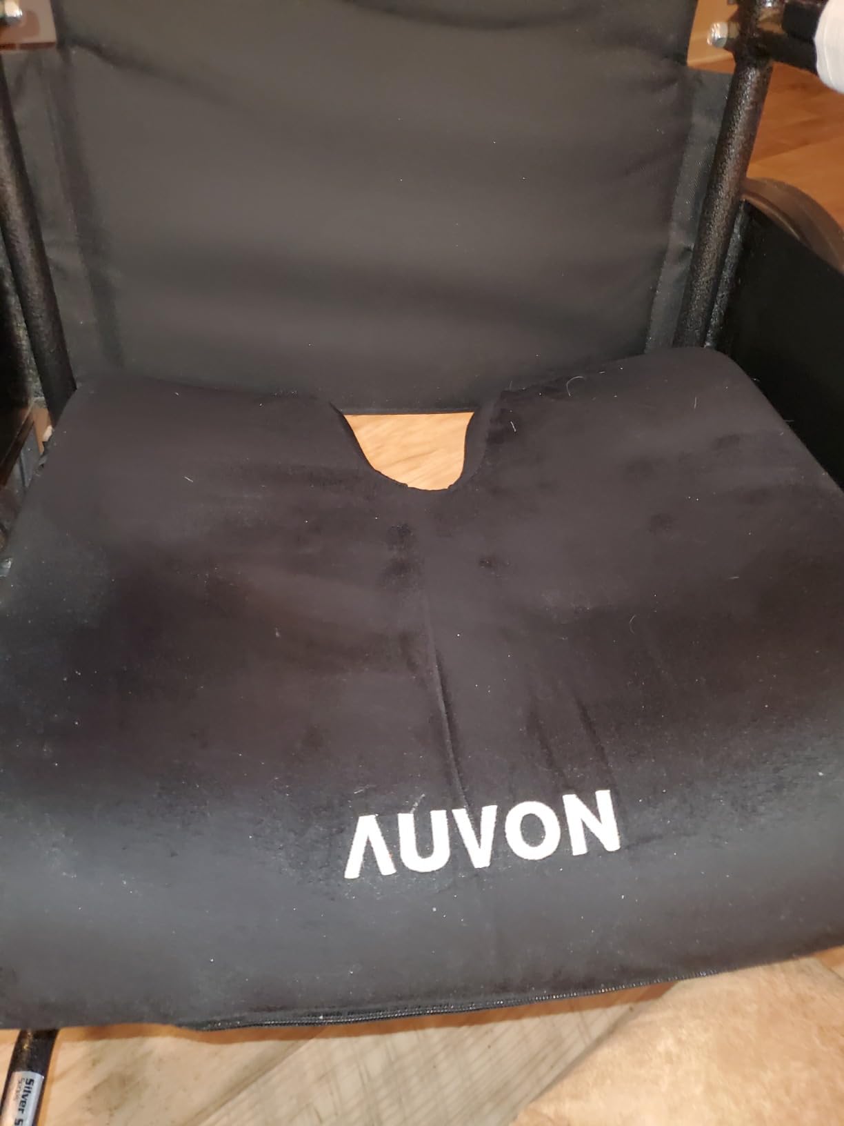 AUVON Wheelchair Seat Cushion, Thigh Slope Design for Long Sitting Comfort | Ergonomic Memory Foam Chair Cushion, U-Cutout for Sciatica & Back Relief, Waterproof Cover, Anti-Sore & Ulcer, Buckle Strap customer photo 1