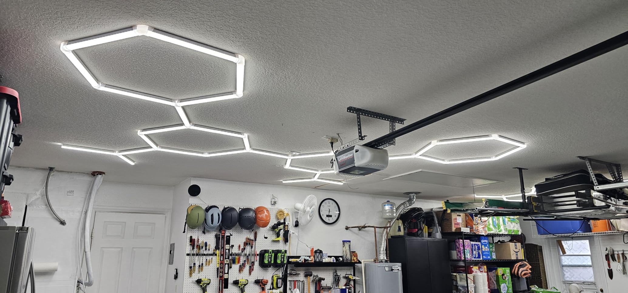 LZHOME Hexagon 5000K LED Garage Lights: 25 Pack Updated 1.31-inch Wider Size, 26300LM Super Bright Hex Lighting Ceiling LED Shop Light for Garage, Car Detailing, Workshop, Warehouse, Gym, Basement customer photo 1