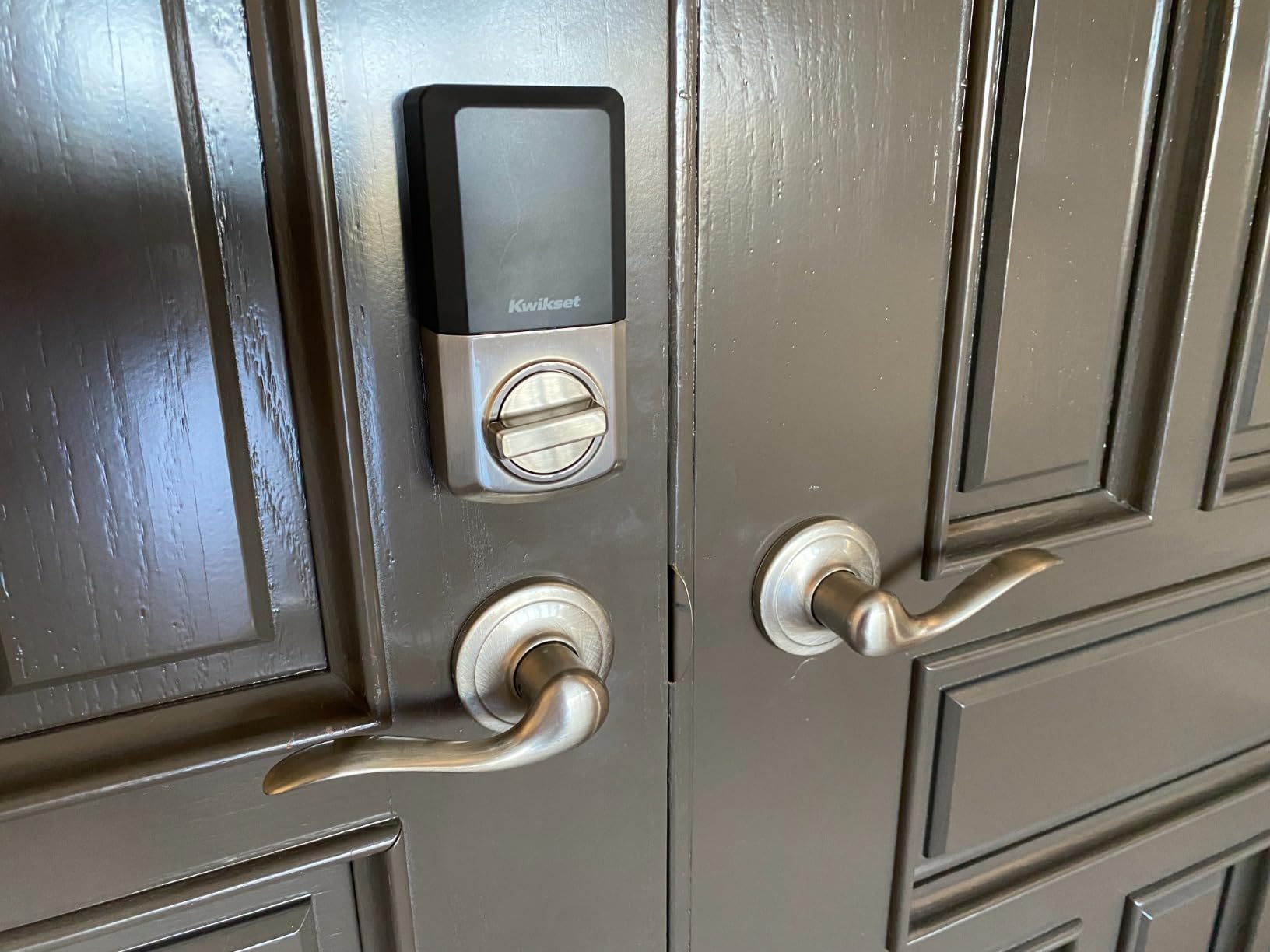 Kwikset SmartCode 270 Keyless Entry Electronic Touchpad Deadbolt Door Lock with Auto-Lock, Custom User Codes, Advanced Security in Satin Nickel Traditional customer photo 1