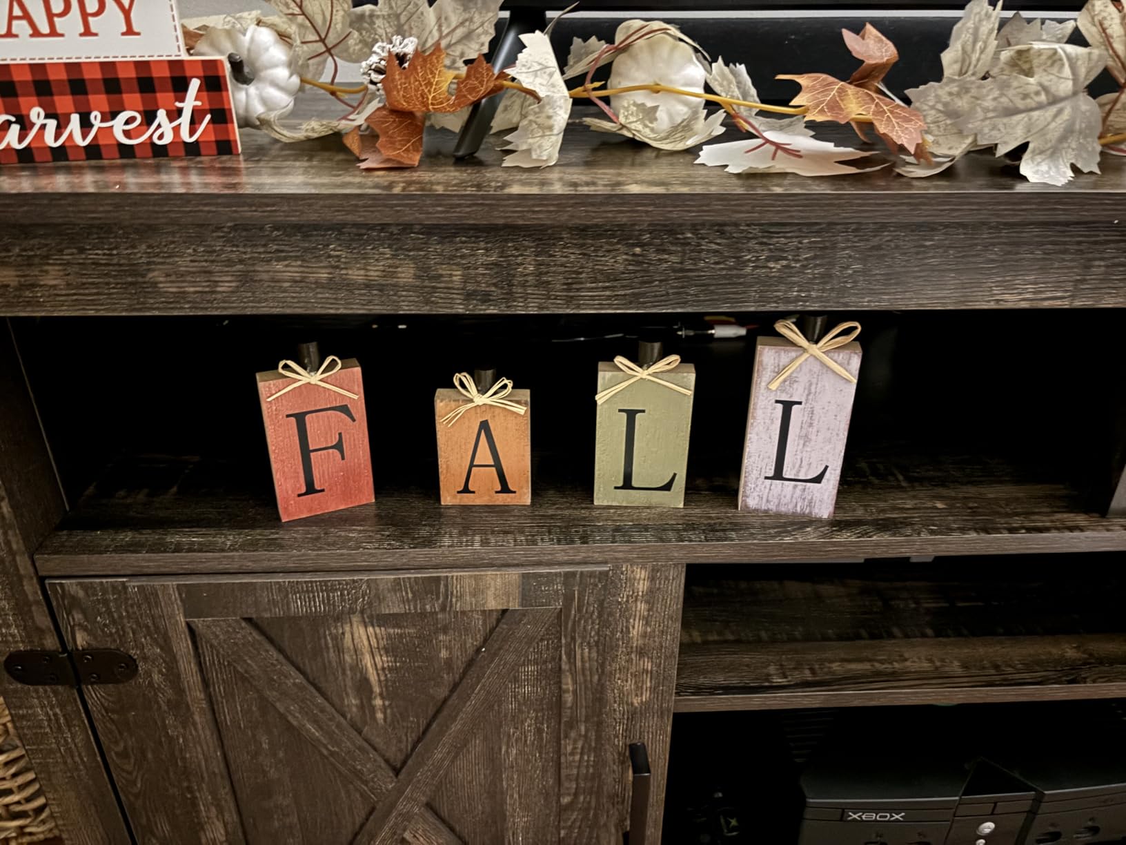 Fall Decorations for Home Thanksgiving Signs Wooden Table Sign Vintage Farmhouse Block Sign Harvest Fall Autumn Home Decor customer photo 1
