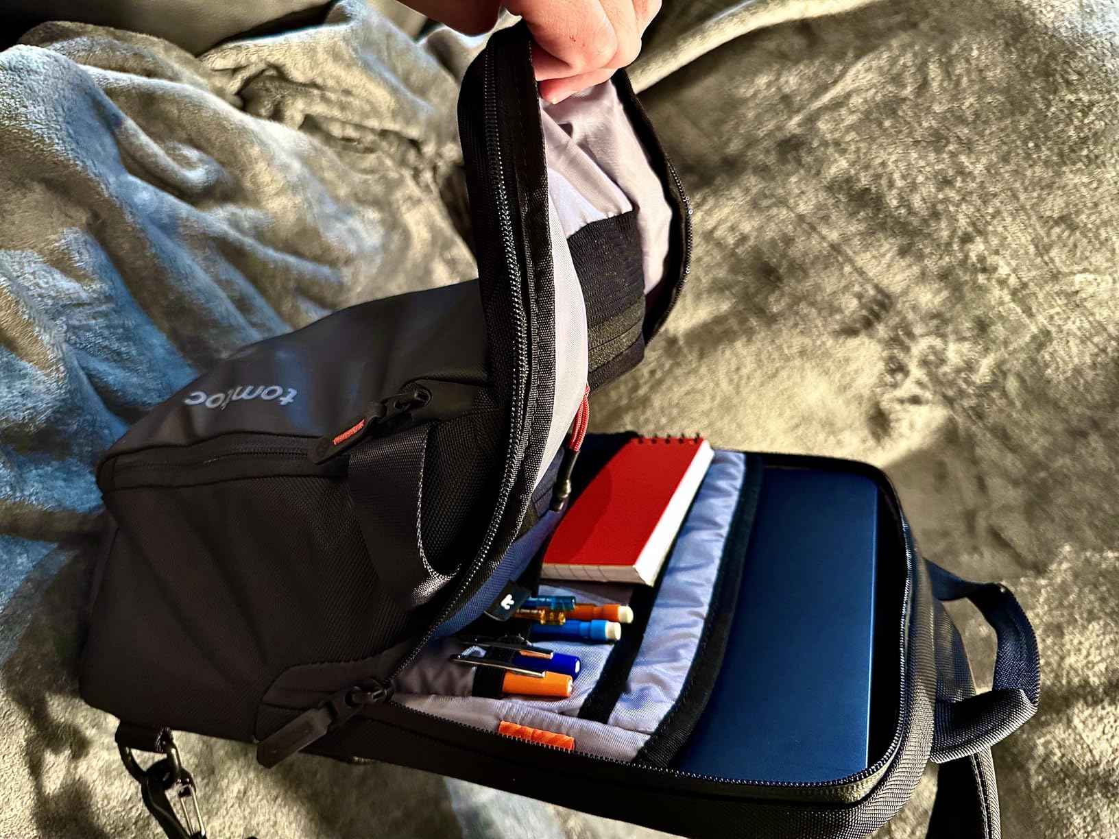 tomtoc 7L Sling Backpack Crossbody Bag for Men Women | Fits 14-Inch MacBook Pro, 13