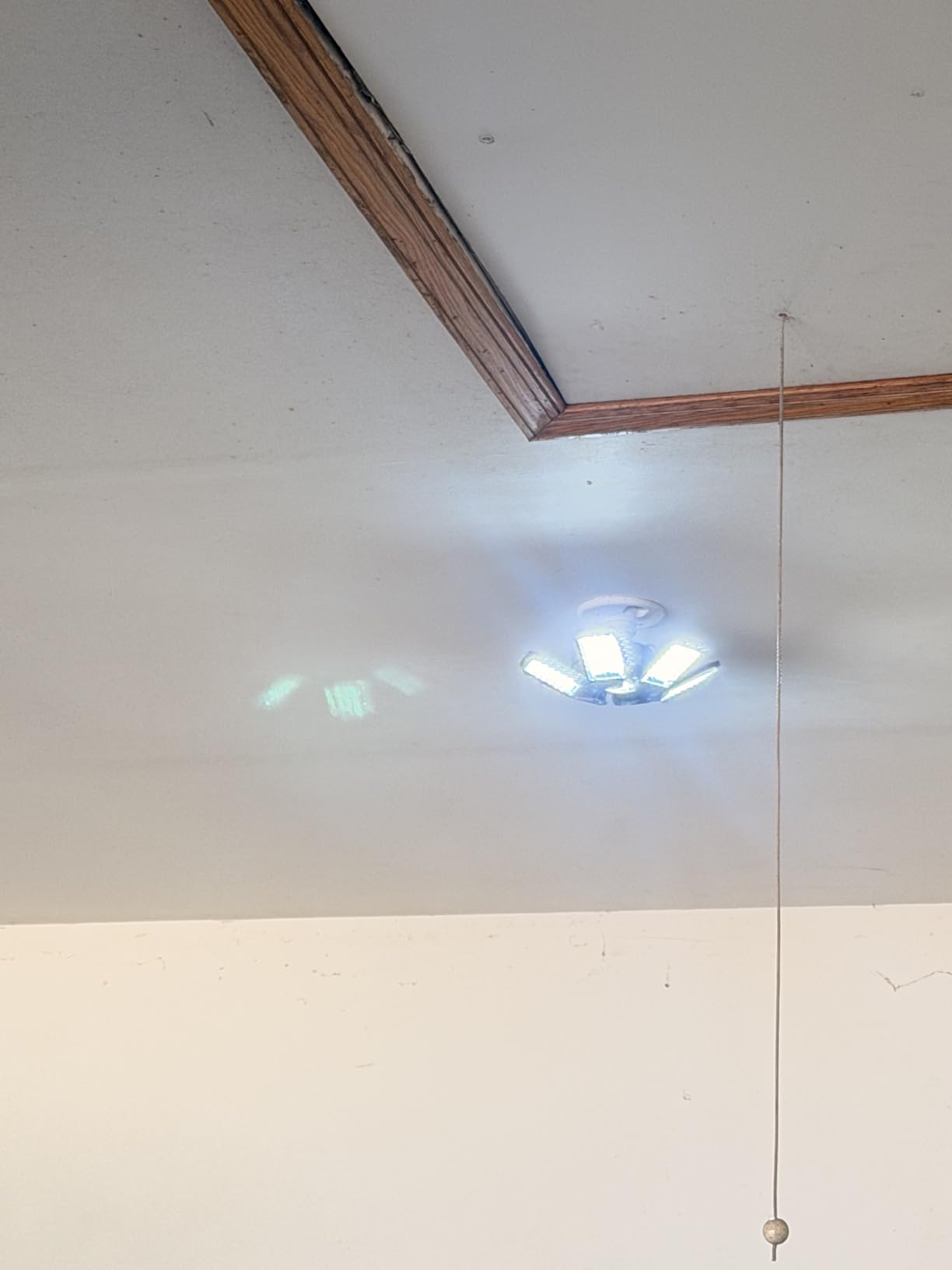 LED Garage Lights Bulb 2 Pack 180W 18000LM 6500K Led Shop Light with 6 plus 1 Deformable Panels Basement Barn Ceiling Lights E26 and E27 customer photo 1