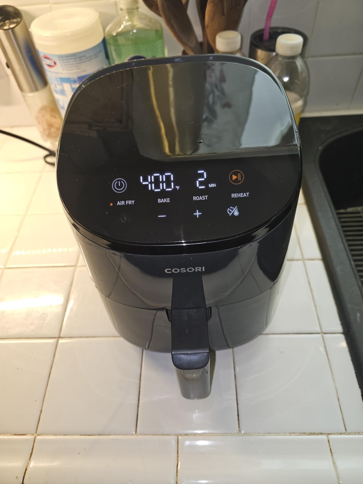 Cosori Lite 2.1 Qt Small Air Fryer, Max 400°F, 4-in-1, 97% less oil, Gray customer photo 1