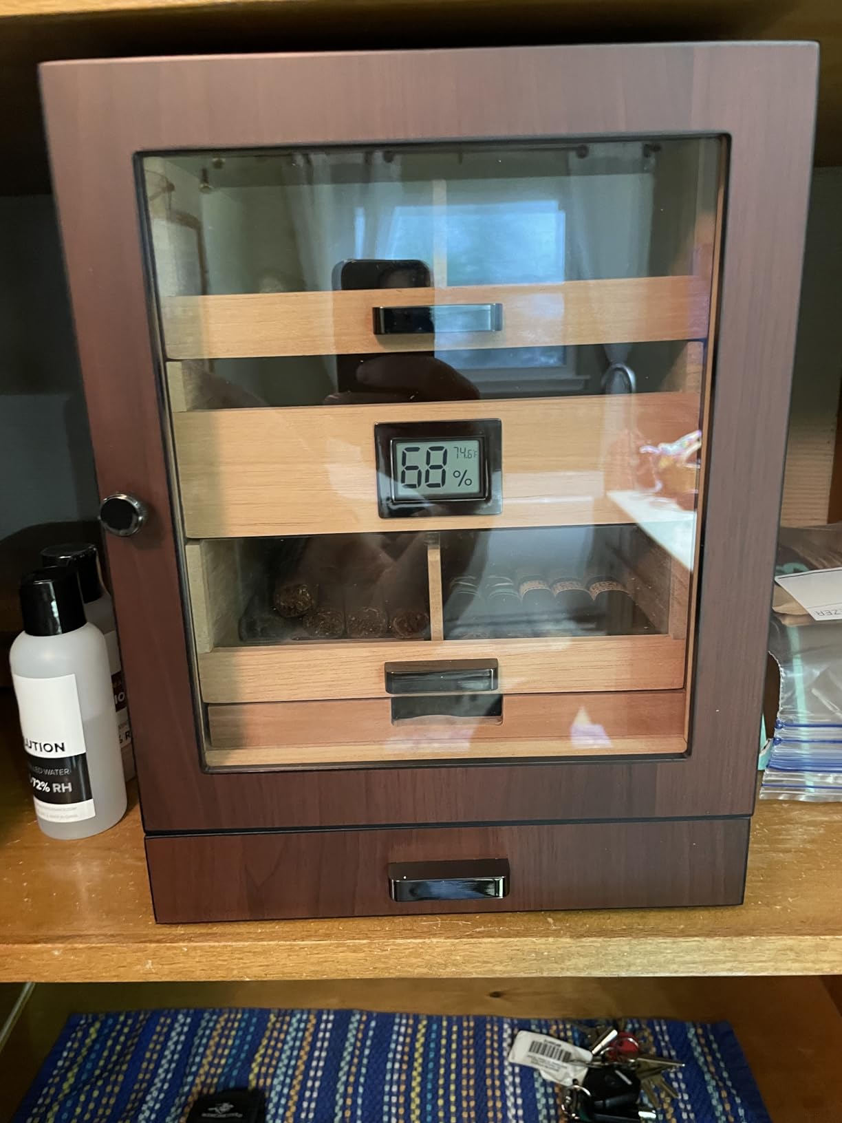 CASE ELEGANCE Luca Cabinet Humidor - Brown, Holds 80-100 Cigars customer photo 1