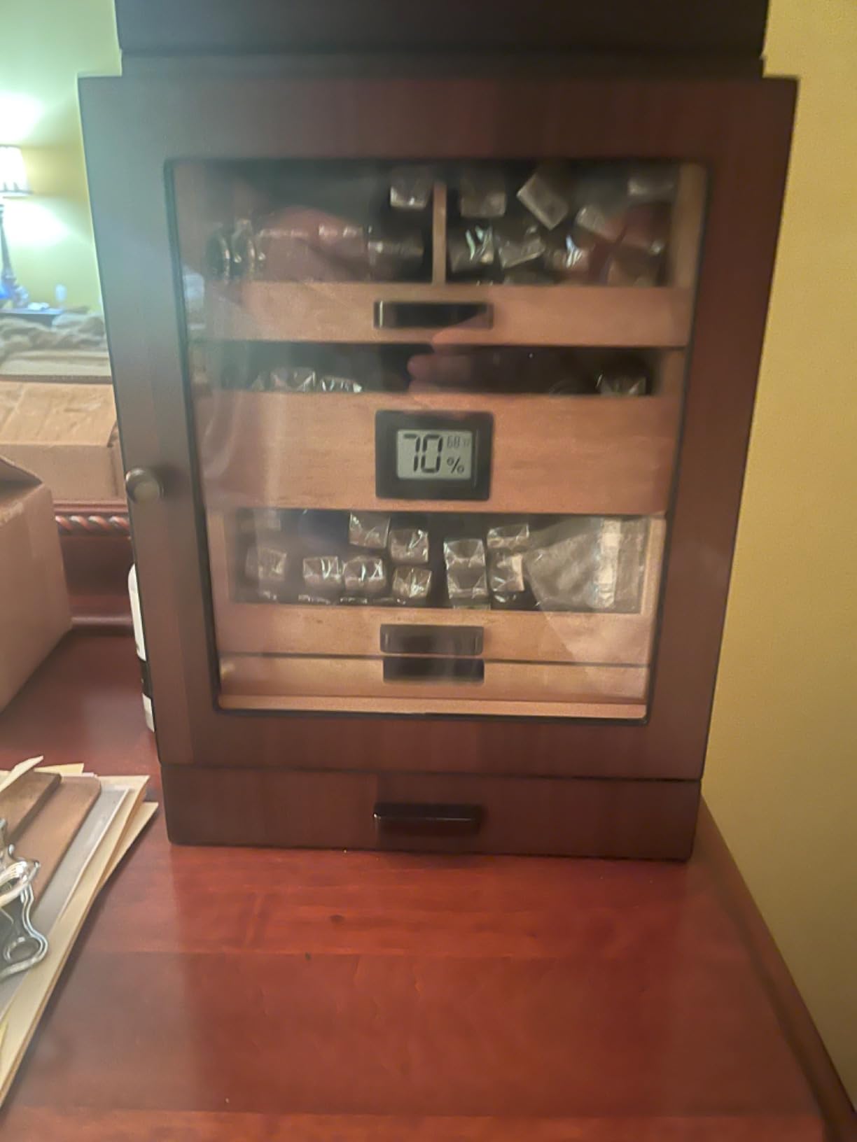 CASE ELEGANCE Luca Cabinet Humidor - Brown, Holds 80-100 Cigars customer photo 2