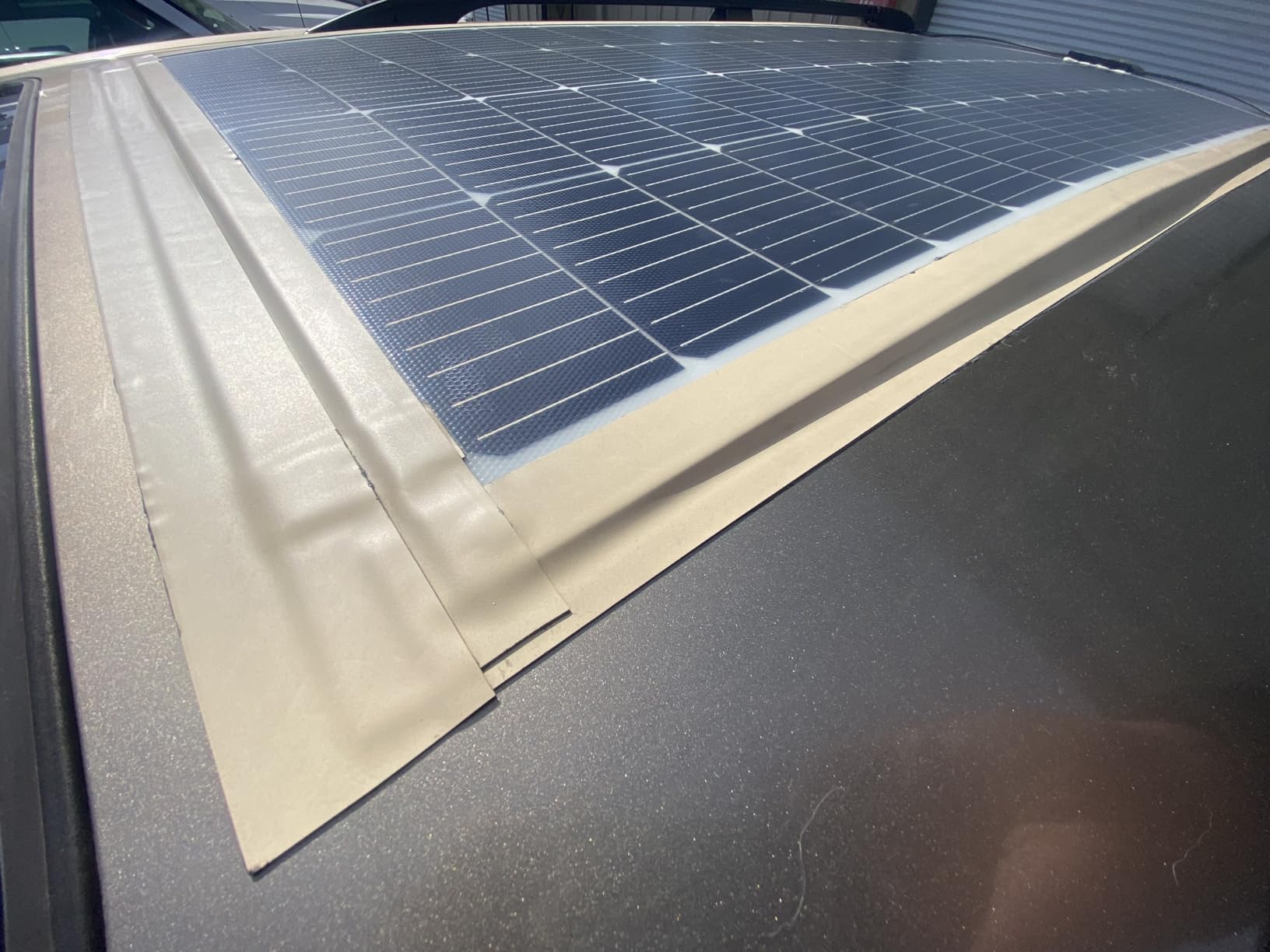Renogy Flexible Solar Panel 200 Watt, 240° Ultra Flex Bendable | 200W Flexible Solar Panel for Marine RV Cabin Van Car Boat Curve Surfaces Off-Grid Systems, 0.1 Inch Lightweight, IP68 customer photo 1