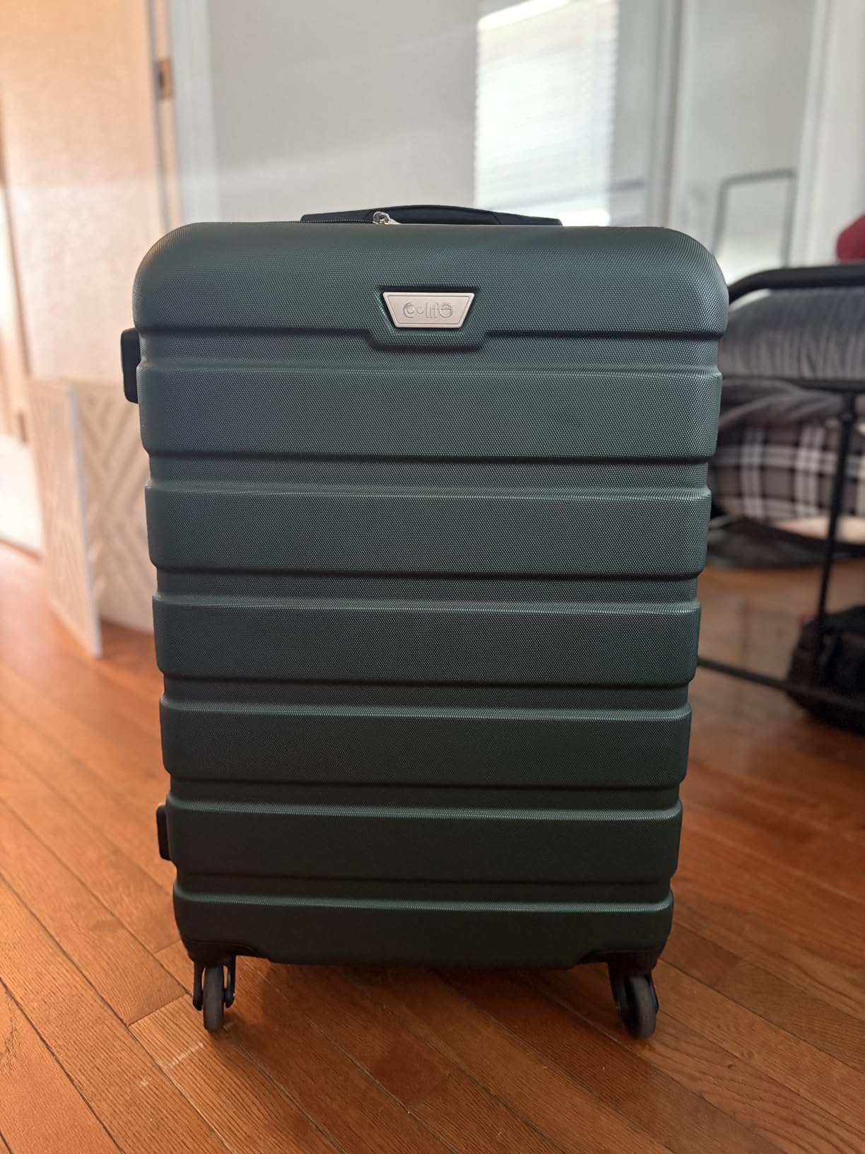 Coolife Luggage Set, Lightweight Durable Hardshell, 3 piece, Apricot Black, 20/24/28 Inch with 360° Spinner Wheels and TSA-approved Lock customer photo 1
