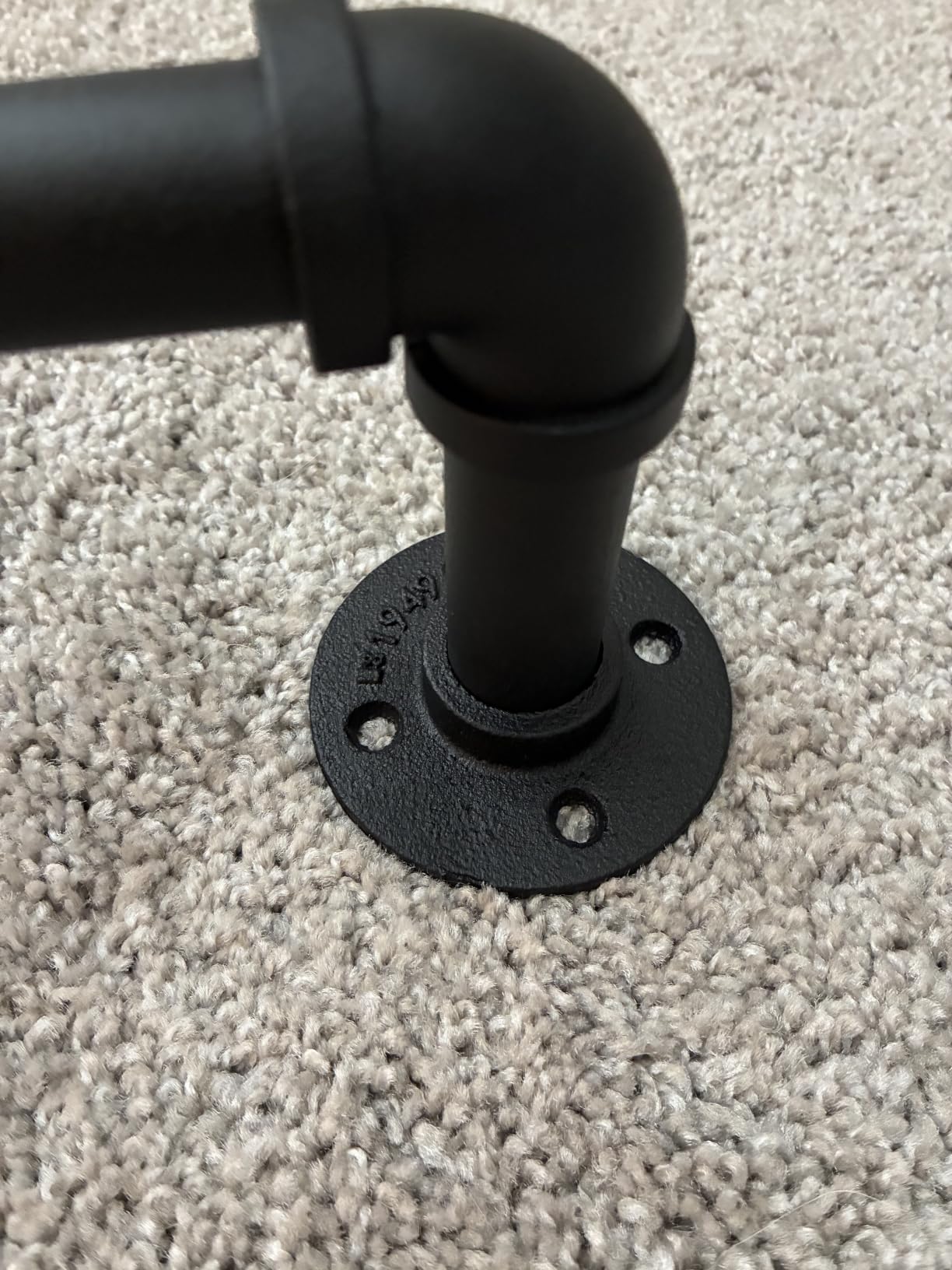 Zeerobee 1 Inch Industrial Wrap Around Curtain Rods, Black, 66