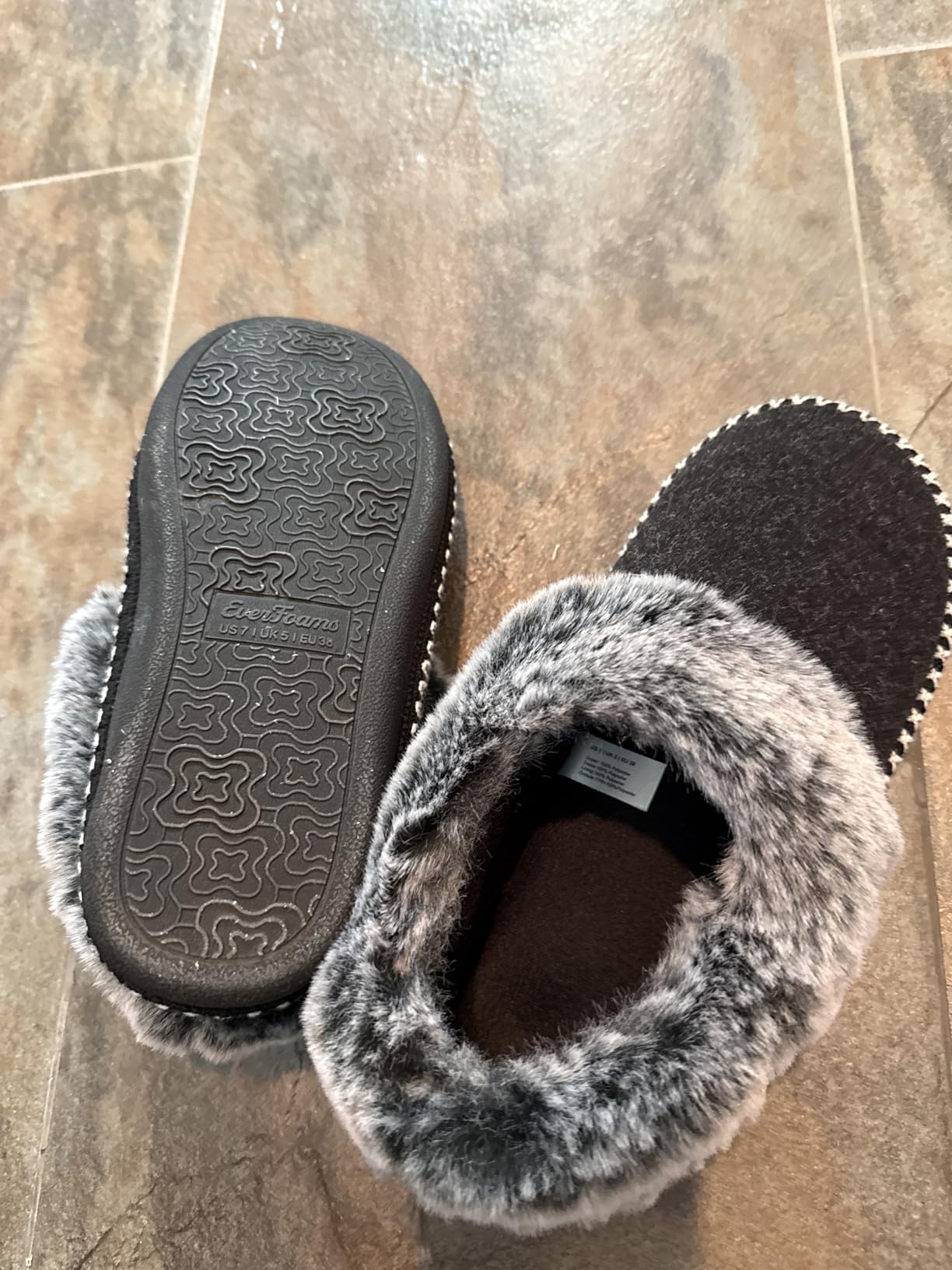 EverFoams Women's Bootie Slippers Warm Soft House Shoes with Fluffy Collar customer photo 2