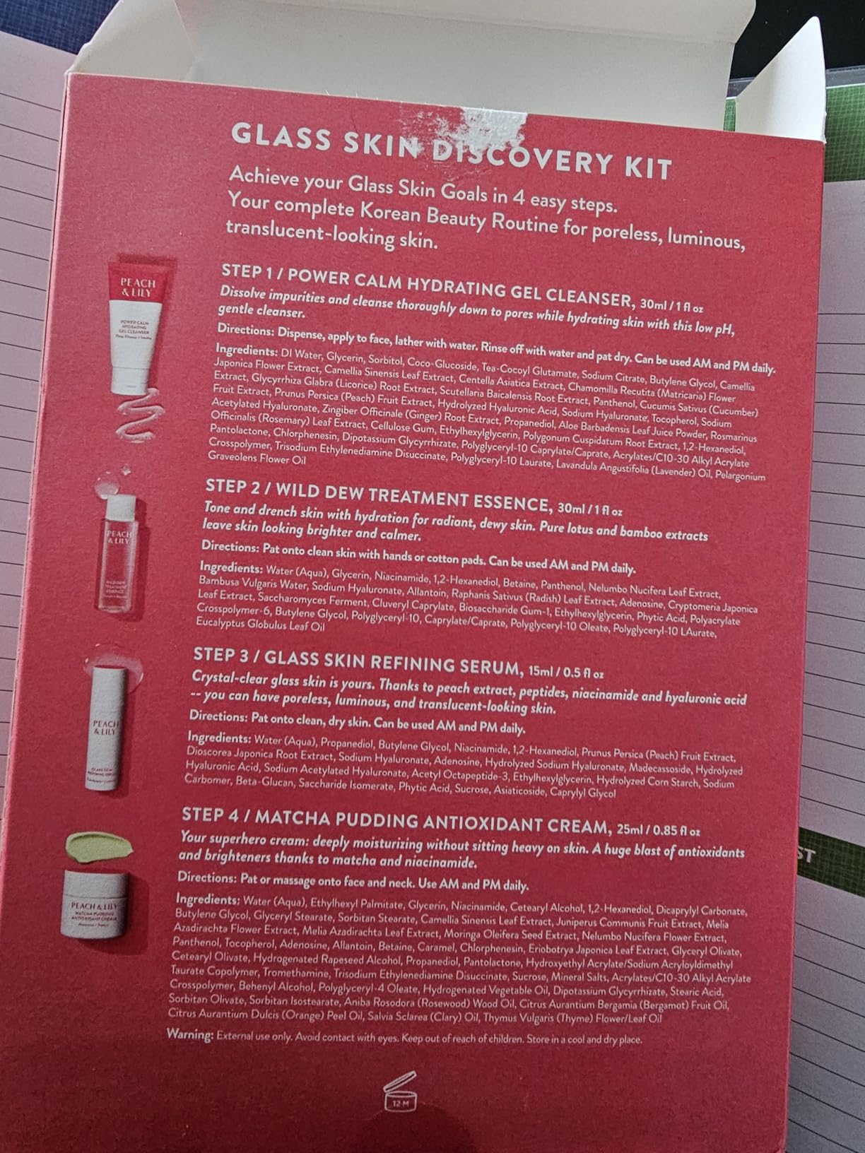 Peach & Lily - Glass Skin Discovery Kit (4 Products) - 1 Cleanser, 1 Essence, 1 Serum & 1 Cream - Skin Care Set - Acne Routine - Travel Essentials - Self Care - Vegan & Cruelty Free - Korean Beauty customer photo 2