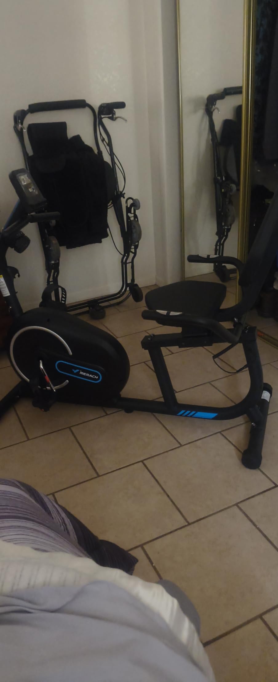MERACH Recumbent Exercise Bikes for Home with Smart Bluetooth Equipment App | LCD, Heart Rate Handle Stationary Bikes for Home, Magnetic Recumbent Exercise Bike for Seniors Gym S08/S23 customer photo 1