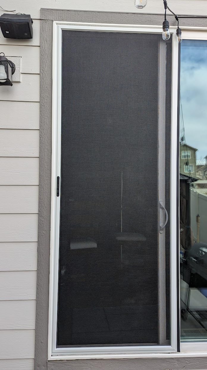 Custom Size Sliding Patio Screen Door Kit - Made to Order Aluminum Frame, Assembly Required, Locking Handle, 5 Color Options, Optional PetScreen Mesh customer photo 2