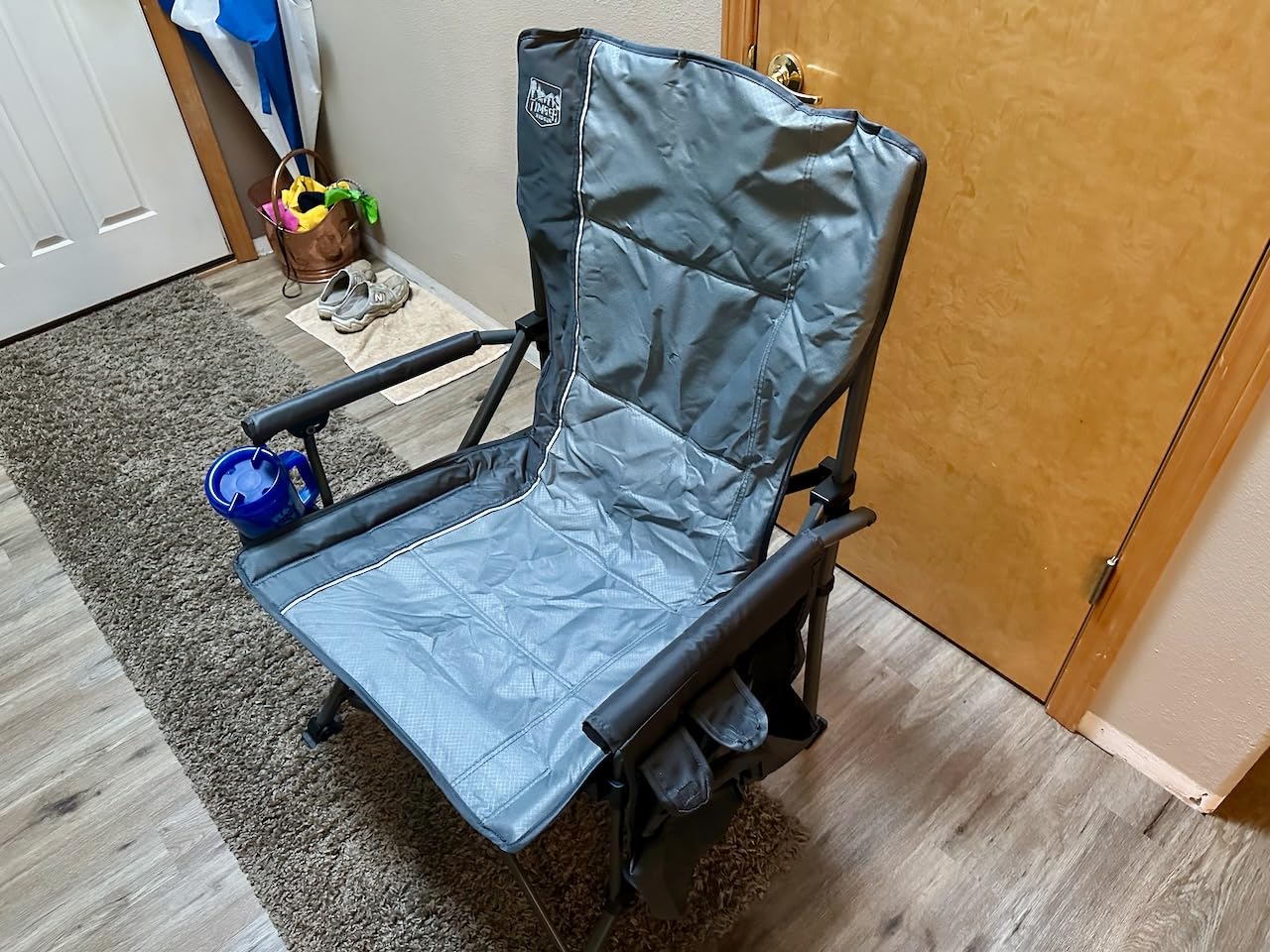 TIMBER RIDGE Oversized Folding Camping Chair High Back Heavy Duty for Adults Support up to 500lbs with Cup Holder, Side Pocket Cooler Bag customer photo 1