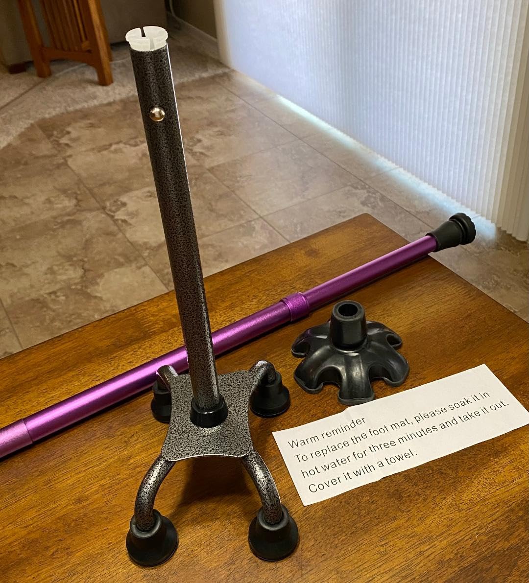 LIXIANG Walking Canes Stablize Women Quad Canes for Seniors & Adults Foldable Adjustable for Men & Women Heavy Duty Freestanding Cane for People with Leg Injuries 3 footings customer photo 1