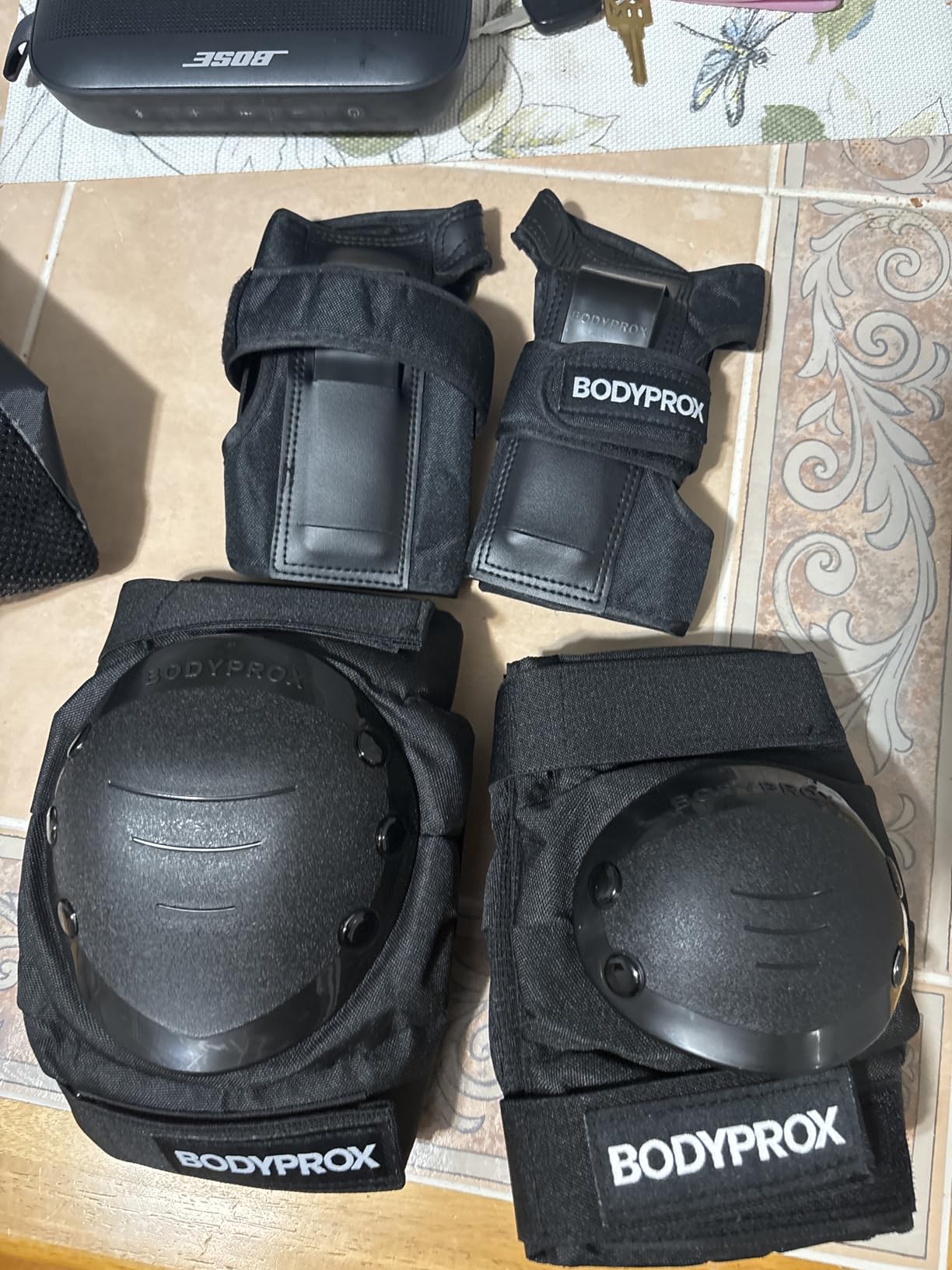 BODYPROX Knee Pads Elbow Pads Wrist Guards Set for Inline Skating, Skateboarding, Roller Derby and BMX Ride customer photo 2