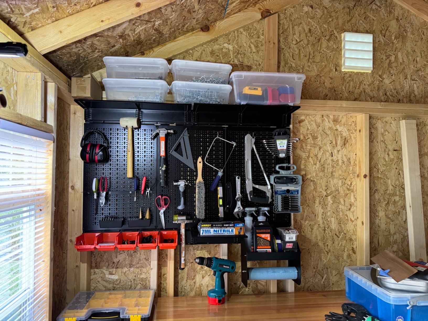 TORACK Metal Pegboard Wall Organizer 24x48 in, Tool Storage Pegboard, Black | Garage Pegboard with Accessories, Wall Mount Storage Bins, Shelves, Peg Board Tool Organizer Kit for Workbench customer photo 1