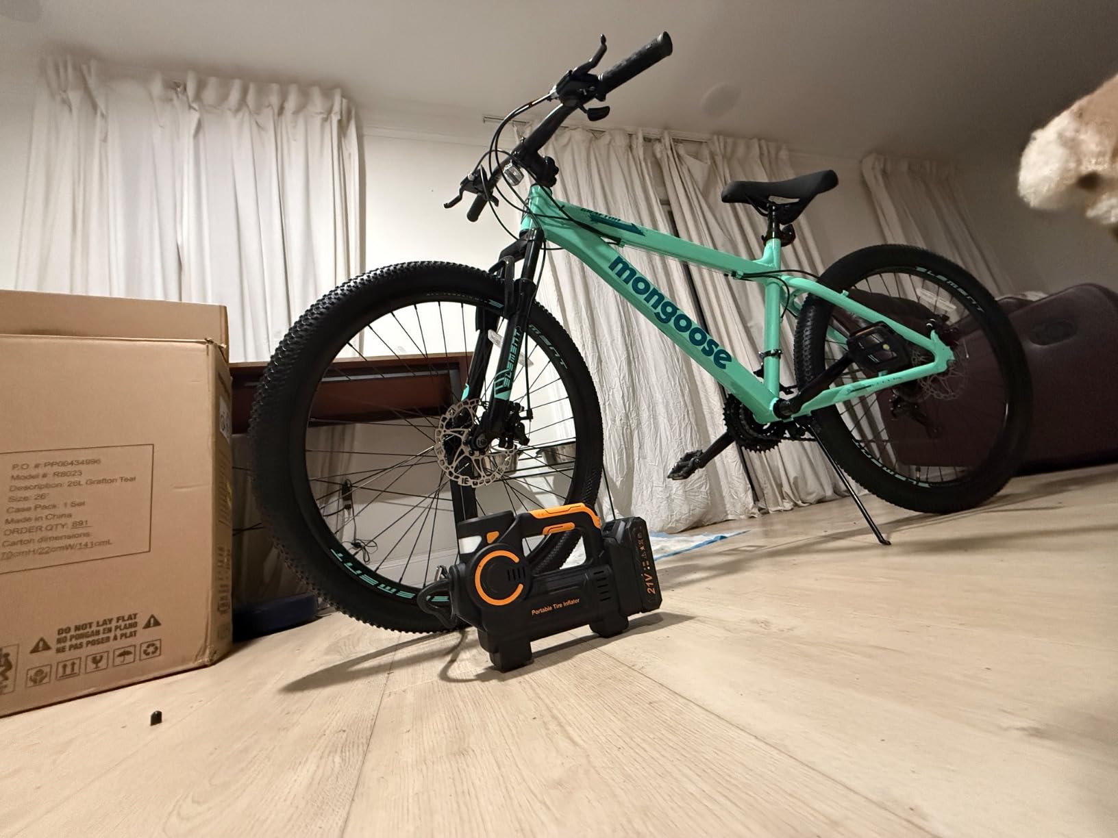 Mongoose Grafton Mountain Bike, 21 Speed, Aluminum Frame, Knobby Mountain Tires, Suspension Fork, Trigger Shifters, Mechanical Disc Brakes customer photo 2