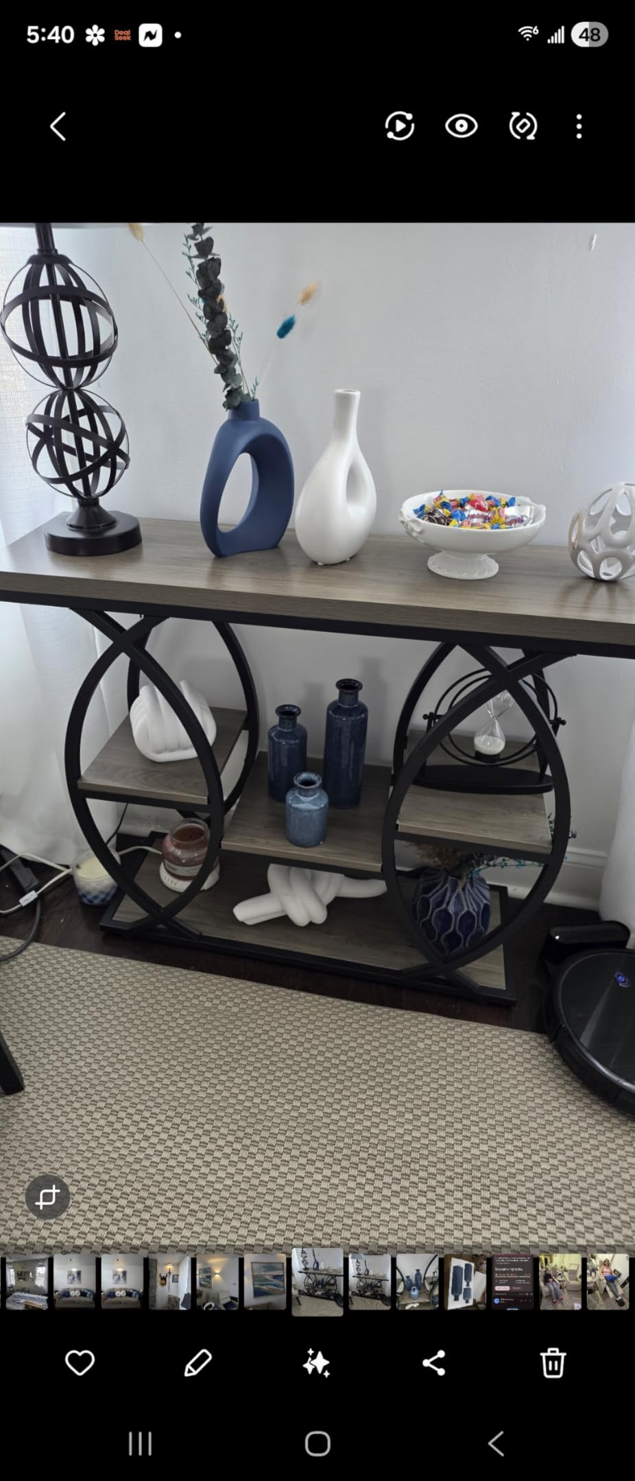 Blue Ceramic Vase Set - 3 Blue Small Vases, Farmhouse Country Flower Vase Home Decor, Living Room Decoration, Table Decoration, Fireplace Decor, and Entrance Decorations Centerpieces customer photo 1