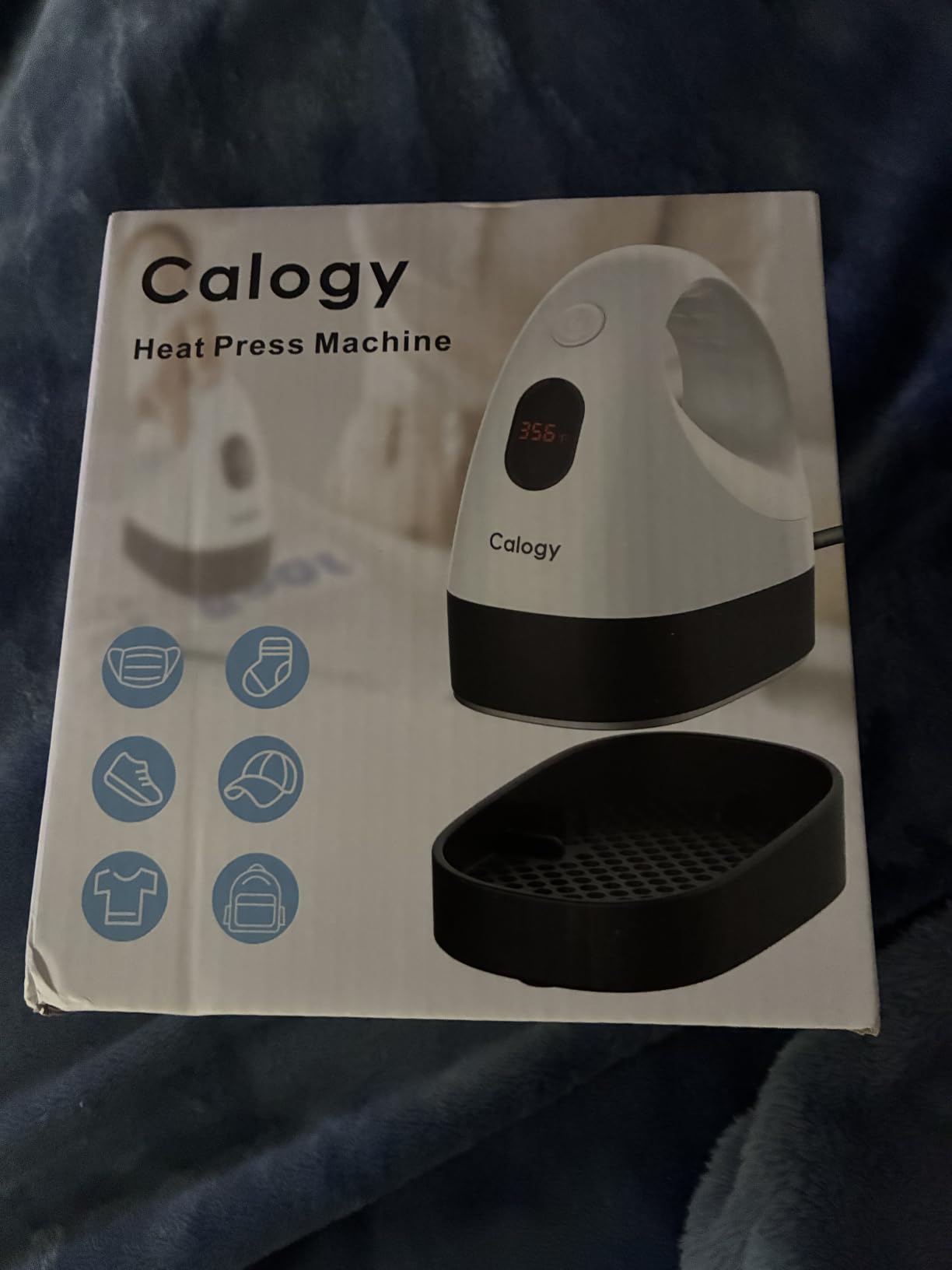 Calogy Mini Heat Press, Heat Transfer Machine, Constant Temp Control, Insulated Safety Base, Fits for Crafts, T-Shirt, Hat, Cap, Pillows (White Pink) customer photo 2