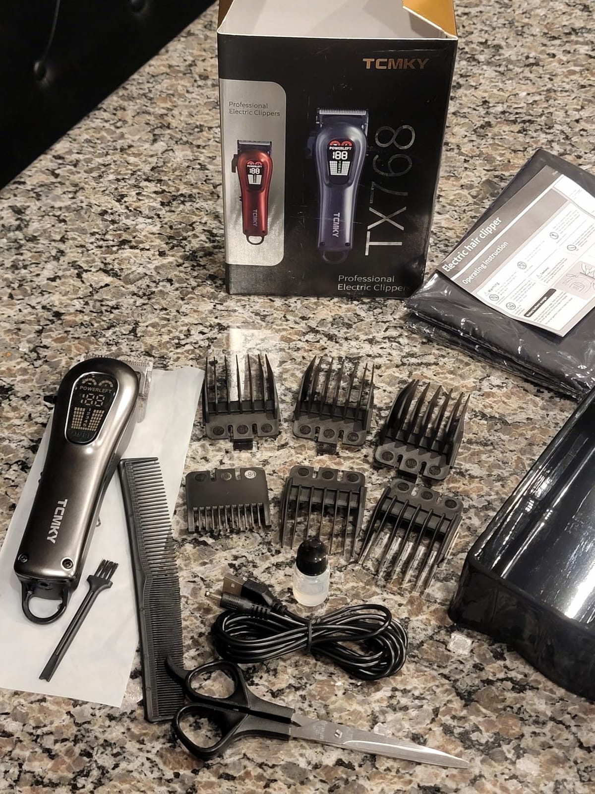 TCMKY Hair Clippers for Men Barber Clippers Rechargeable Hair Trimmer Kit | Professional Clippers for Men Cordless & Corded for Hair Cutting & Grooming for Household customer photo 2