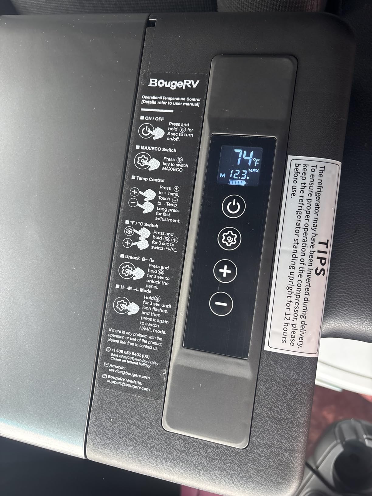 BougeRV 12v refrigerator 30 Quart, -8℉~50℉ Portable Freezer for Car, Black | No Ice Needed, Use as Fridge or Freezer, Fast 15-Min Cool to 32°F, 12/24V DC, 110V AC, Electric Cooler for Camping, Road Trip customer photo 2