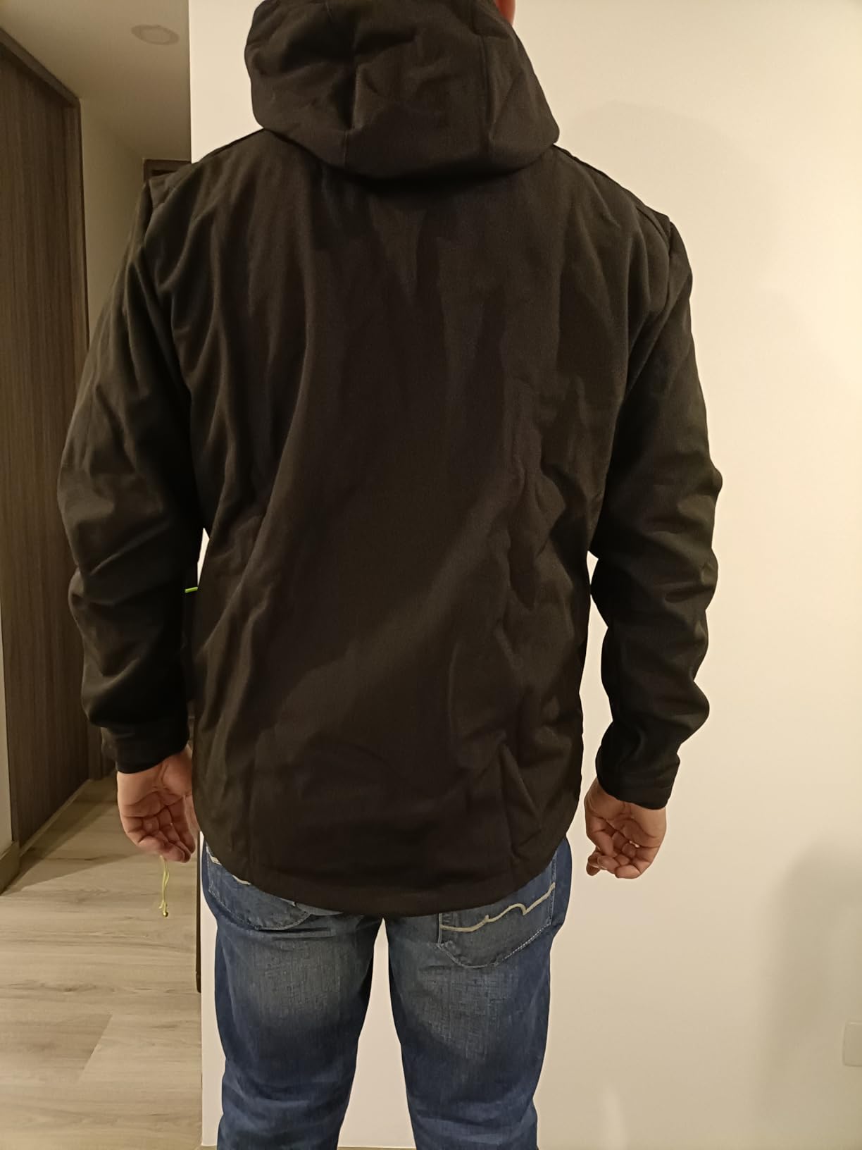 33,000ft Men's Hooded Fleece Lined Rain Shell Jacket Waterproof Lightweight customer photo 2