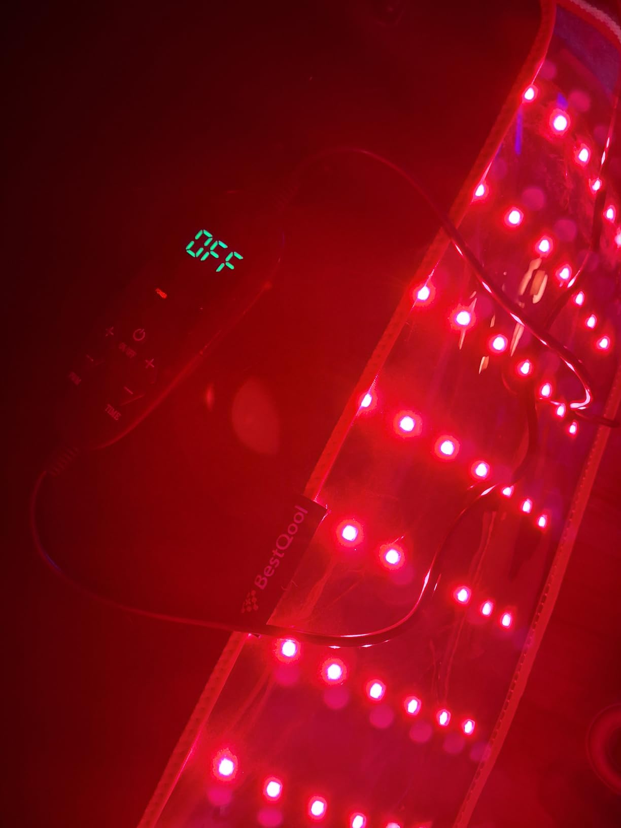 BestQool Red Light Therapy for Body, FSA-HSA Triple Chips 660nm 850nm Red Near Infrared Light with Timer, Large Pads Belt Wearable Wrap, Infrared Light Therapy for Knee Back Waist Elbow. 43W customer photo 2