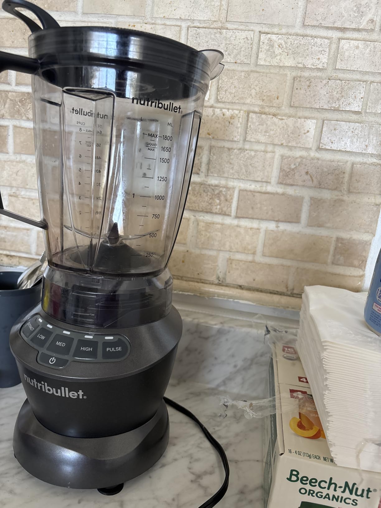 Nutribullet Full-Size Blender Combo, Single-Serve & Large Capacity, 1200W, 64oz Pitcher, 32oz Cup, Extractor Blade, 3-Speed, Pulse, Smoothies, Soups, Sauces, Easy Cleaning, Dark Gray, NBF50500 customer photo 2