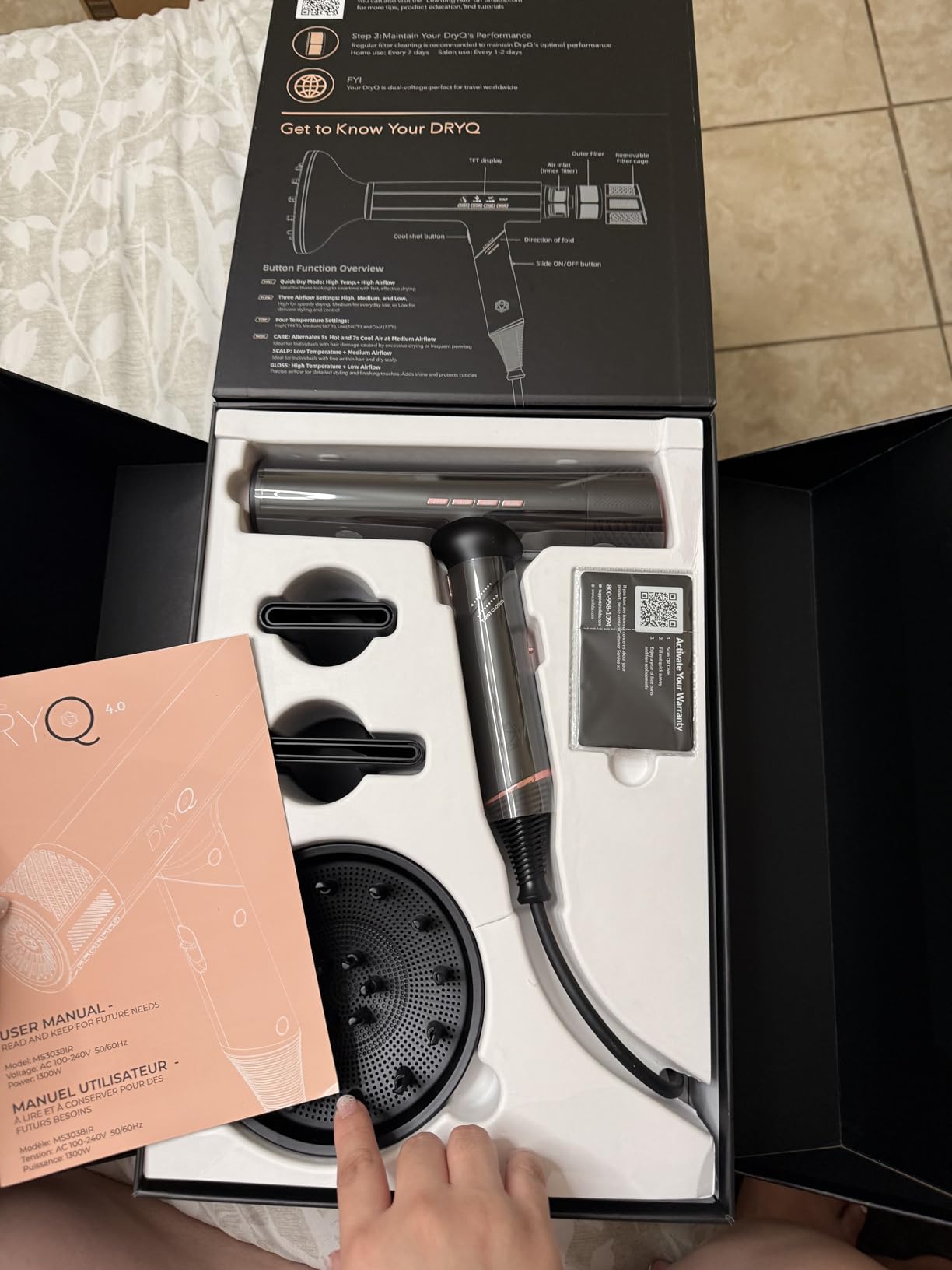 SRILabs DryQ Smart Hair Dryer - Super Lightweight customer photo 1