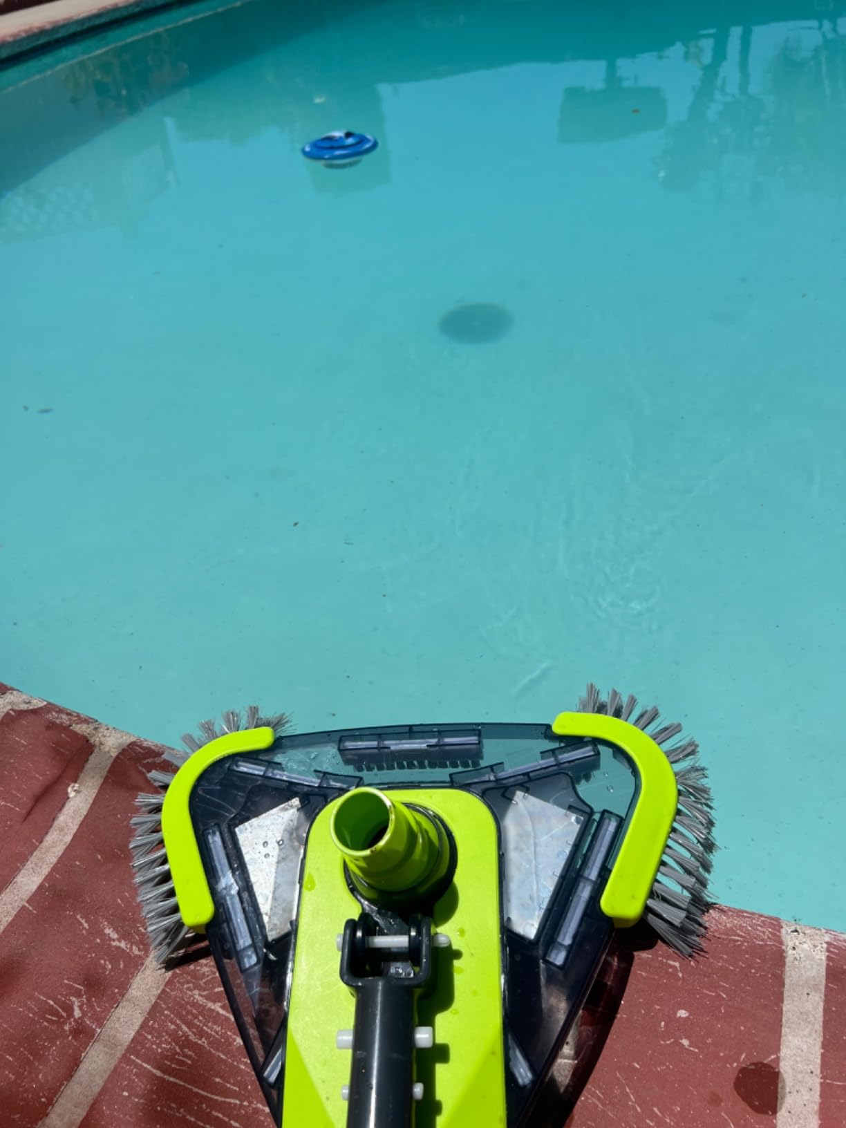 Sepetrel Upgrade Pool Vacuum Head with Side Brush & Universal Rotatable Hose Adapter,Weighted Triangular Shape (Safe for Vinyl Liner Pool) customer photo 1