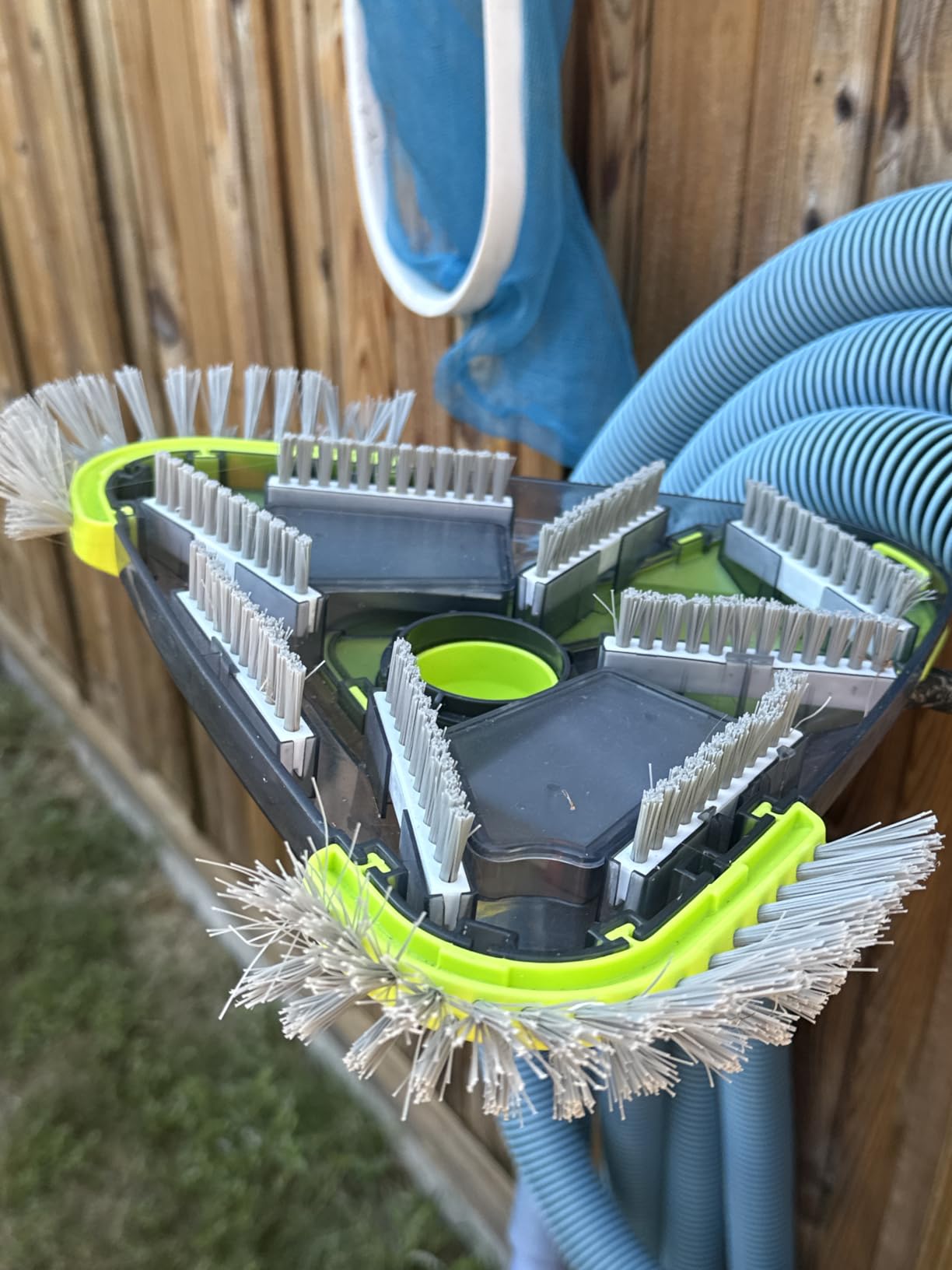 Sepetrel Upgrade Pool Vacuum Head with Side Brush & Universal Rotatable Hose Adapter,Weighted Triangular Shape (Safe for Vinyl Liner Pool) customer photo 2