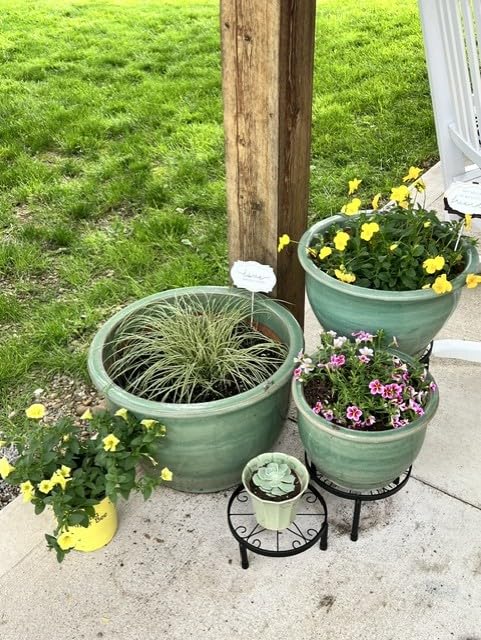Linpla 5-Pack Decent Metal Plant Stands, Heavy Duty Flower Pot Stands for Multiple Plant, Anti-Rust Iron Plant Pot Shelf, Decoration Racks for Home Indoor and Outdoor (5 Pack Black) customer photo 1