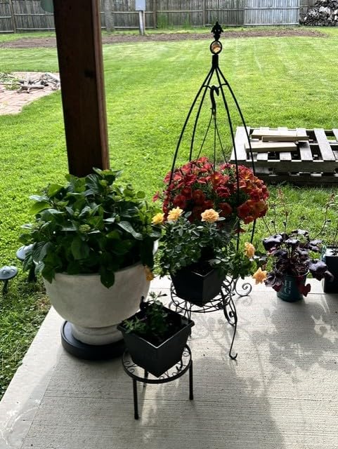 Linpla 5-Pack Decent Metal Plant Stands, Heavy Duty Flower Pot Stands for Multiple Plant, Anti-Rust Iron Plant Pot Shelf, Decoration Racks for Home Indoor and Outdoor (5 Pack Black) customer photo 2