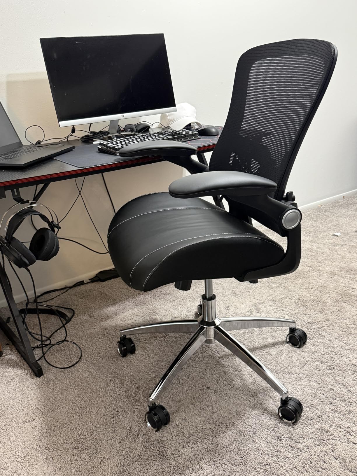 Office Chair Ergonomic Desk Chair-400lbs Big and Tall Heavy Duty, Wide & Soft 3D Modeling Foam Cushion Home Office Desk Chair with Adjustable Seat Height, Executive Computer Task Chair customer photo 2