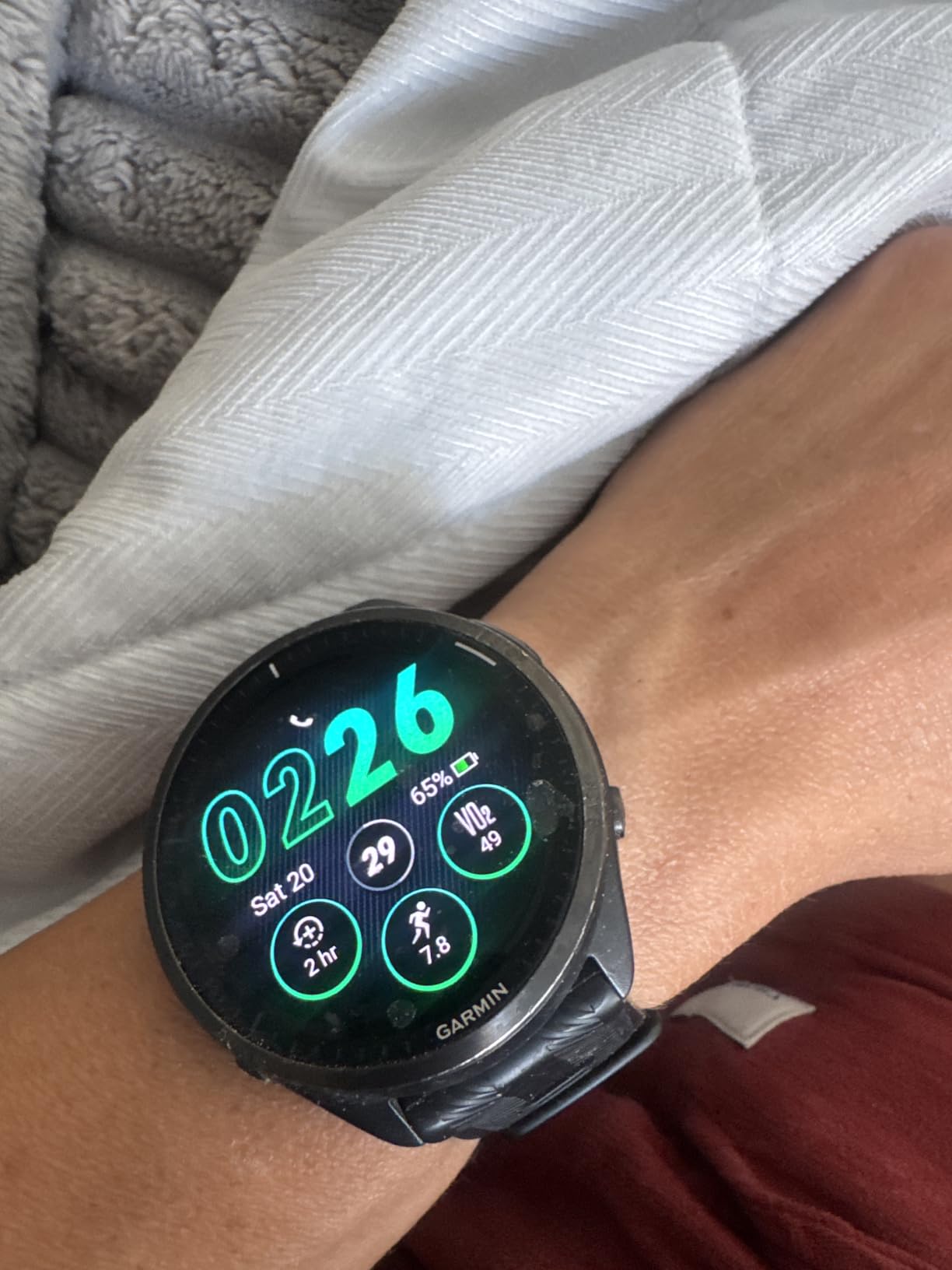 Garmin Forerunner 965, Running Smartwatch, 47mm, Whitestone/Powder Gray | Maps, Advanced Training Metrics & Recovery Insights, Music On Your Wrist, Garmin Coach customer photo 2