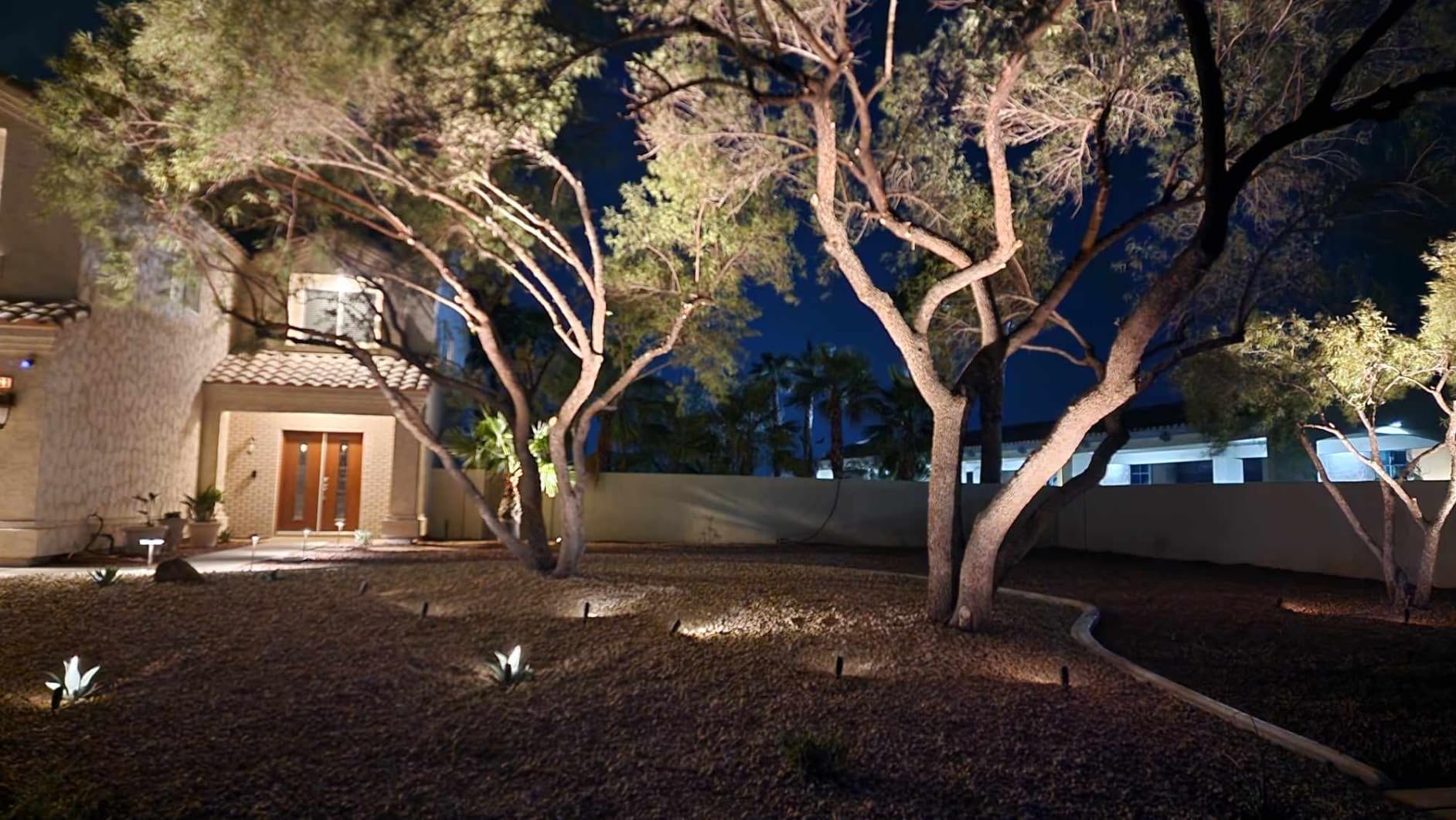 COLOER Brass Landscape Spotlights 6 Pack with 5W MR16 (101B Bronze) | 9-17V AC/DC LED Heavy Duty Low Voltage Accent Lights, 2700K 450LM, Small Spot Lights Outdoor for Garden and Yard Up Lighting customer photo 2