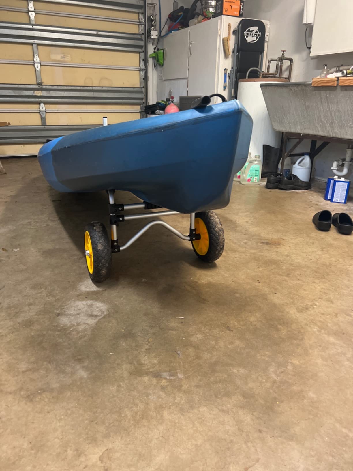 Bonnlo Kayak Cart, Heavy Duty Universal Kayak Trailer Adjustable Width 6.3