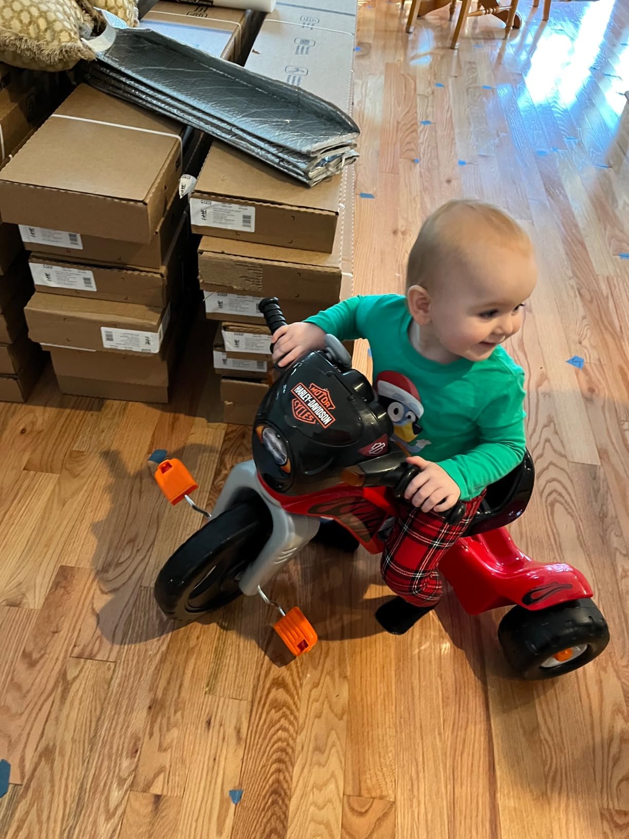 Fisher-Price Harley Davidson Toddler Tricycle Ride-On Preschool Toy, Lights & Sounds Trike with Adjustable Seat (Amazon Exclusive) customer photo 1