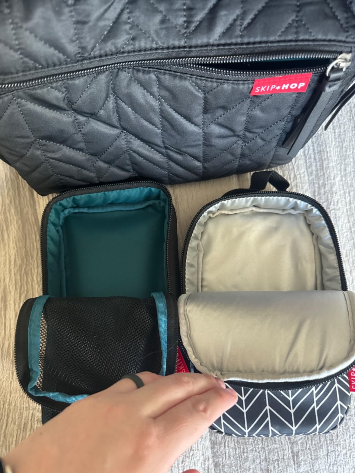 Skip Hop Diaper Bag Backpack: Forma, Multi-Function Baby Travel Bag with Changing Pad & Stroller Attachment, Sage customer photo 1