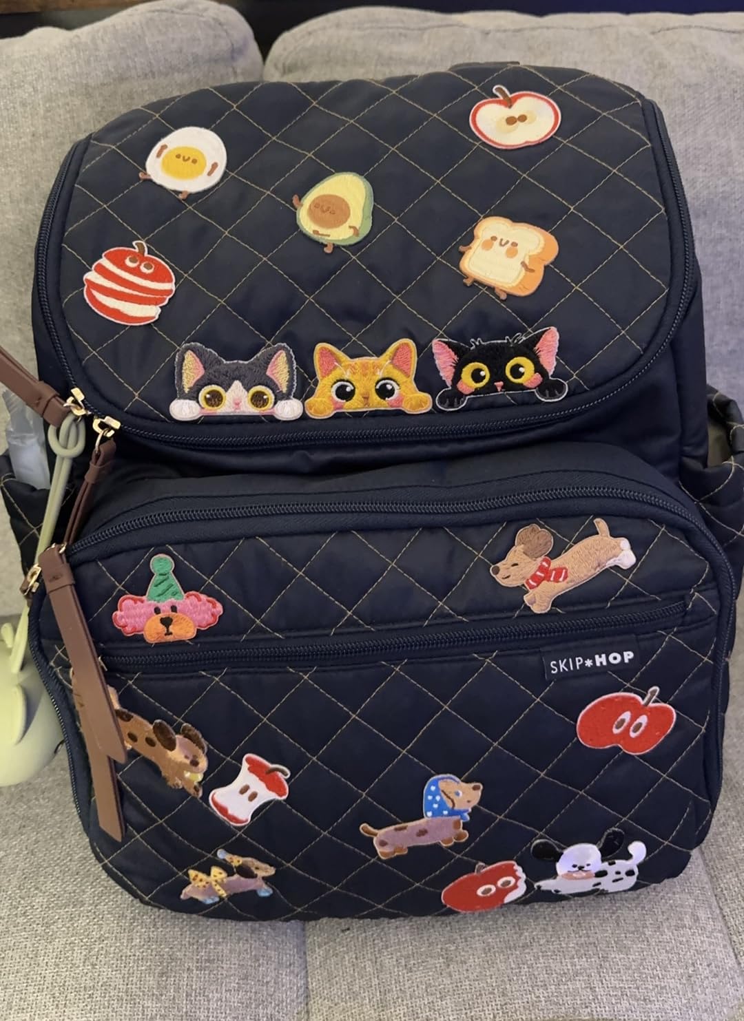 Skip Hop Diaper Bag Backpack: Forma, Multi-Function Baby Travel Bag with Changing Pad & Stroller Attachment, Sage customer photo 2