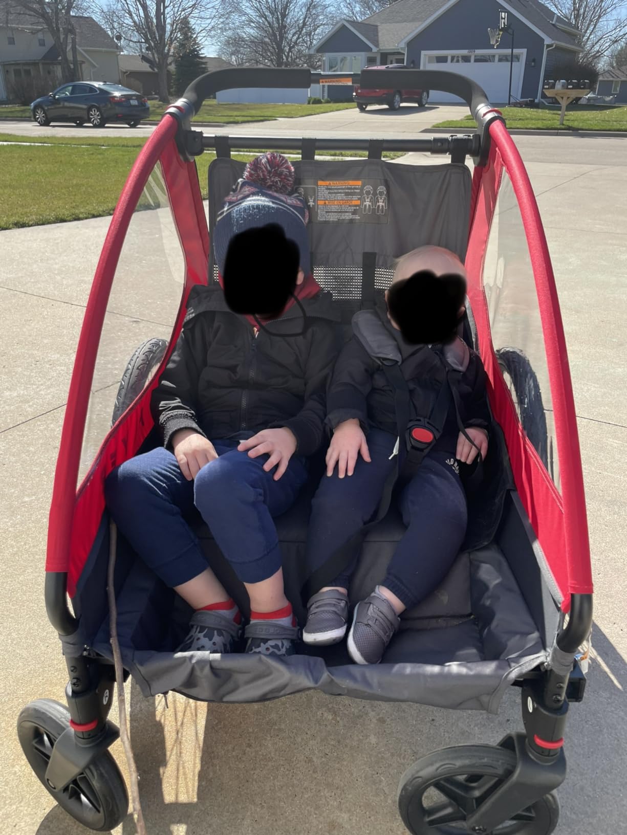 Flyer(TM) Duoflex 2 in 1 Bike Trailer and Double Stroller for Toddlers, 1+ Years customer photo 2