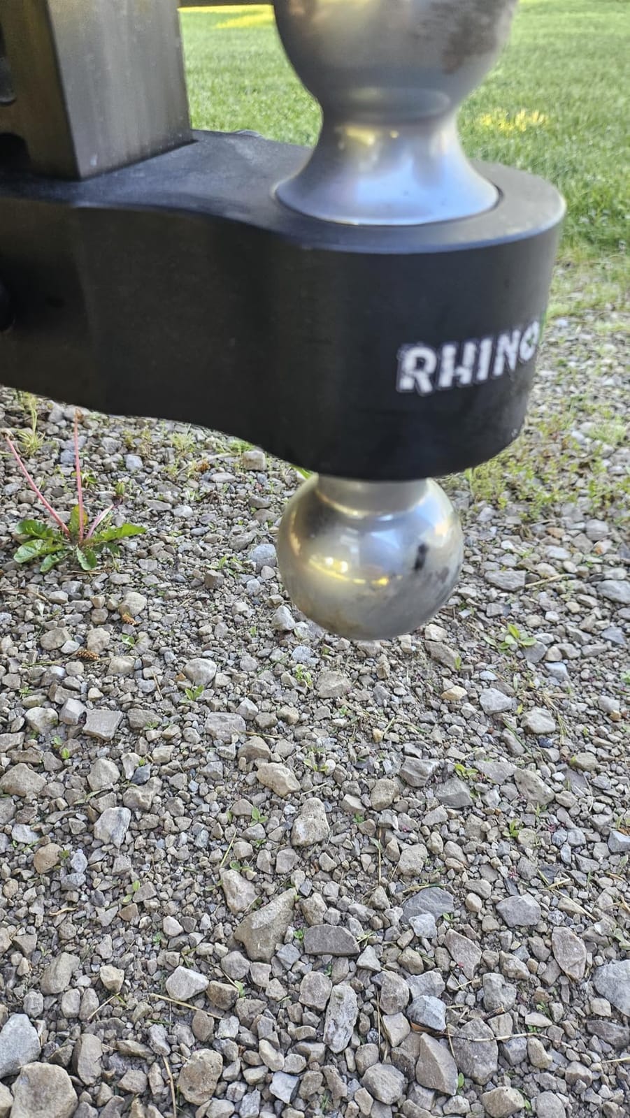 Rhino USA Adjustable Trailer Hitch (2in Receiver) - 6in Drop/Rise | 12,500lbs GTW, Heavy Duty Aluminum. Weatherproof Double Anti-Theft Locking Hitch Pins Included for Towing. Silver customer photo 1