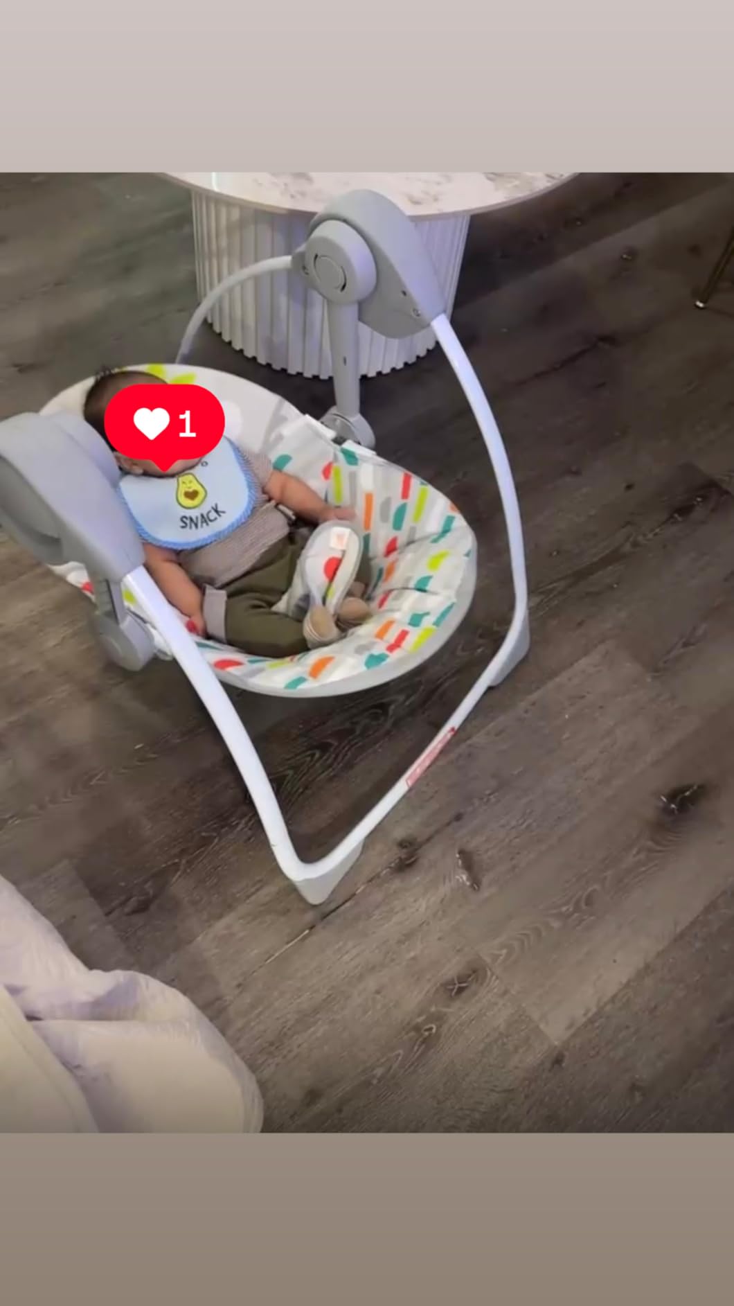 Bright Starts Playful Paradise Portable Compact Automatic Baby Swing with Music, Unisex, Newborn + customer photo 1