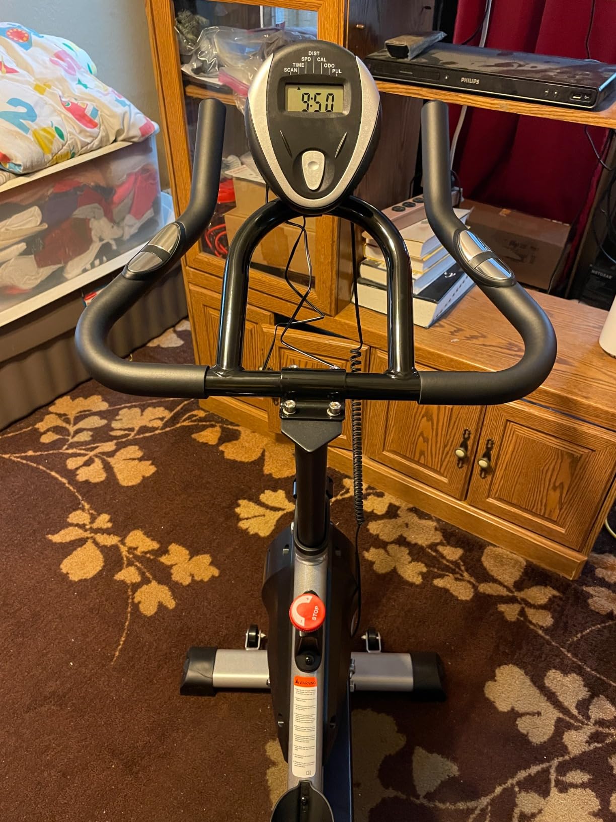 YOSUDA Exercise Bike, Magnetic Friction Stationary Bike with App Training | Magnetic Indoor Cycling Low Noise Bike for Home with 300 lb Weight Capacity, Tablet Holder and Fitness Course for Weight Loss customer photo 2