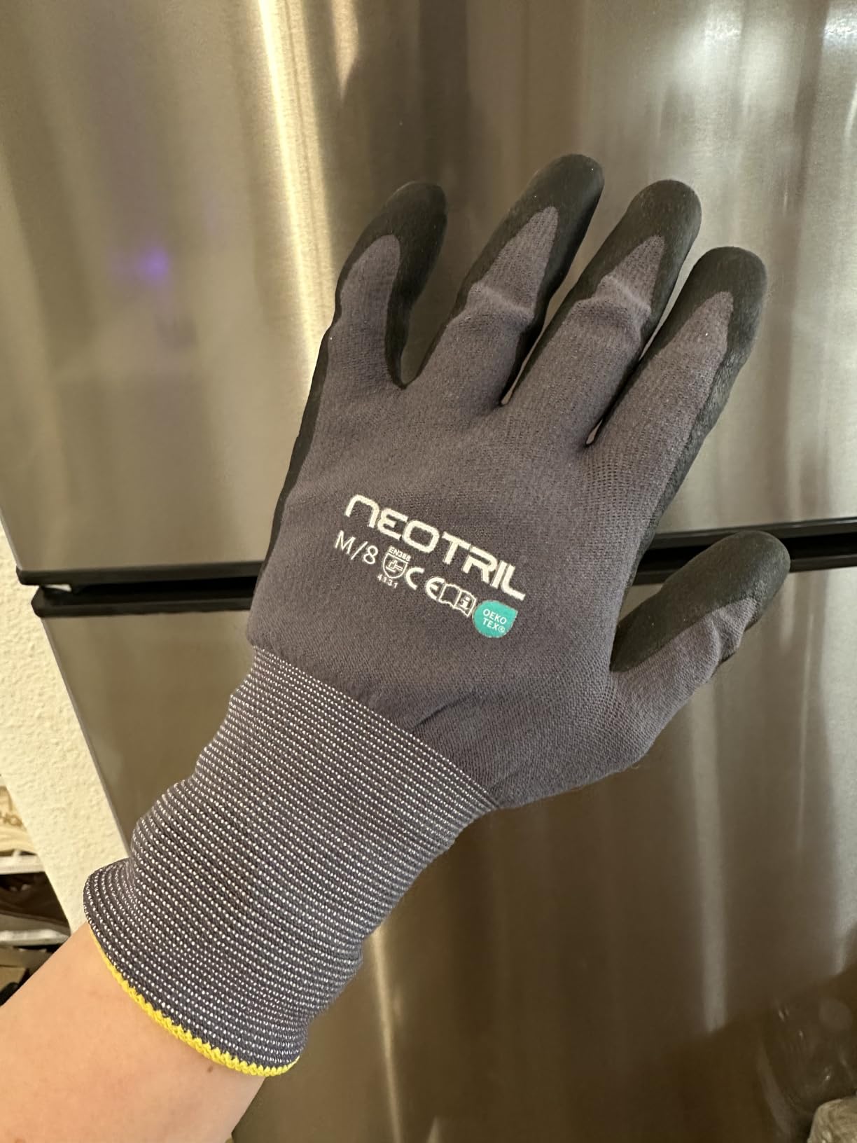 NEOTRIL Safety Work Gloves MicroFoam Nitrile Coated, Breathable Nylon Working Gloves for Men Women customer photo 1