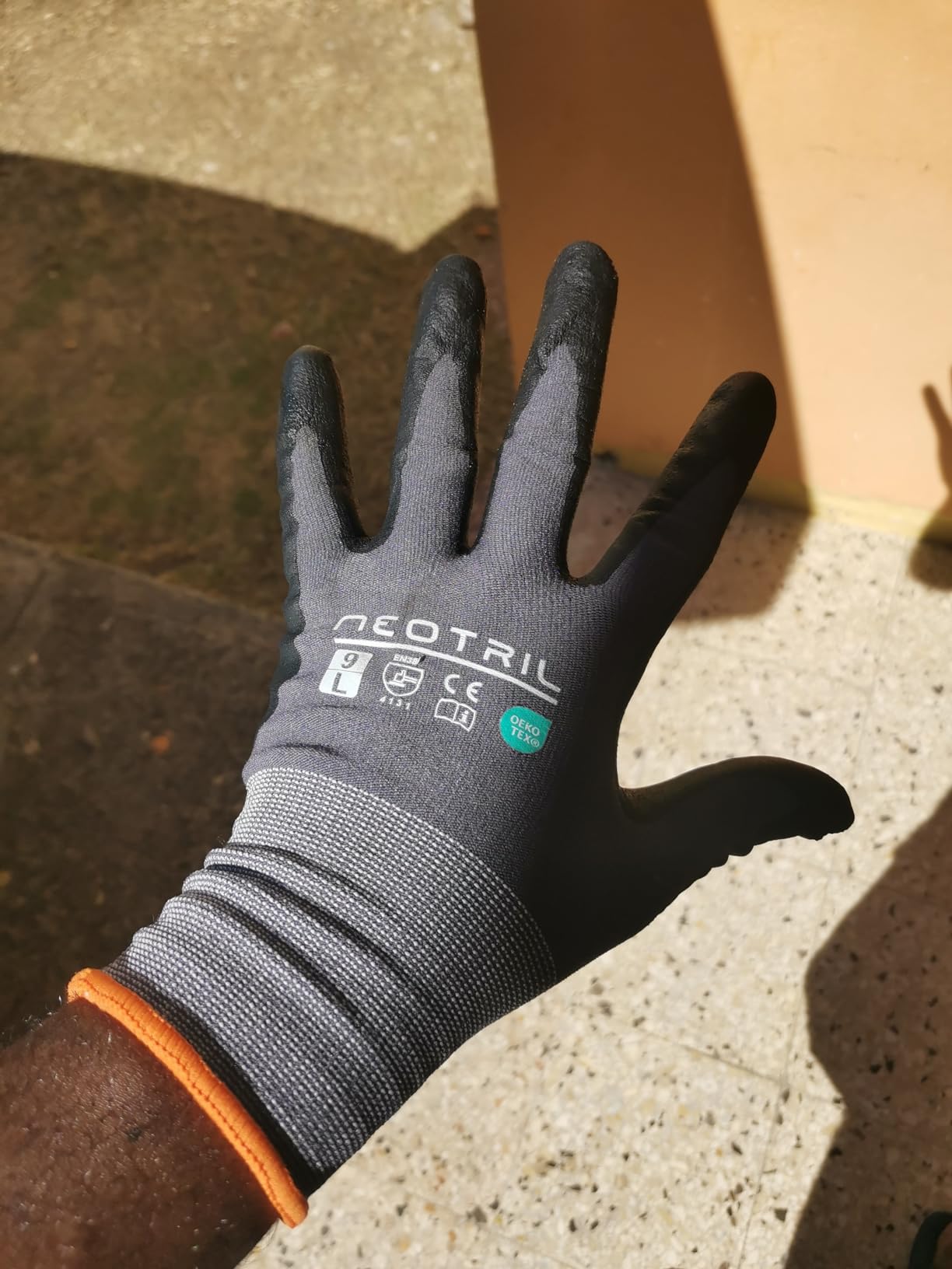 NEOTRIL Safety Work Gloves MicroFoam Nitrile Coated, Breathable Nylon Working Gloves for Men Women customer photo 2