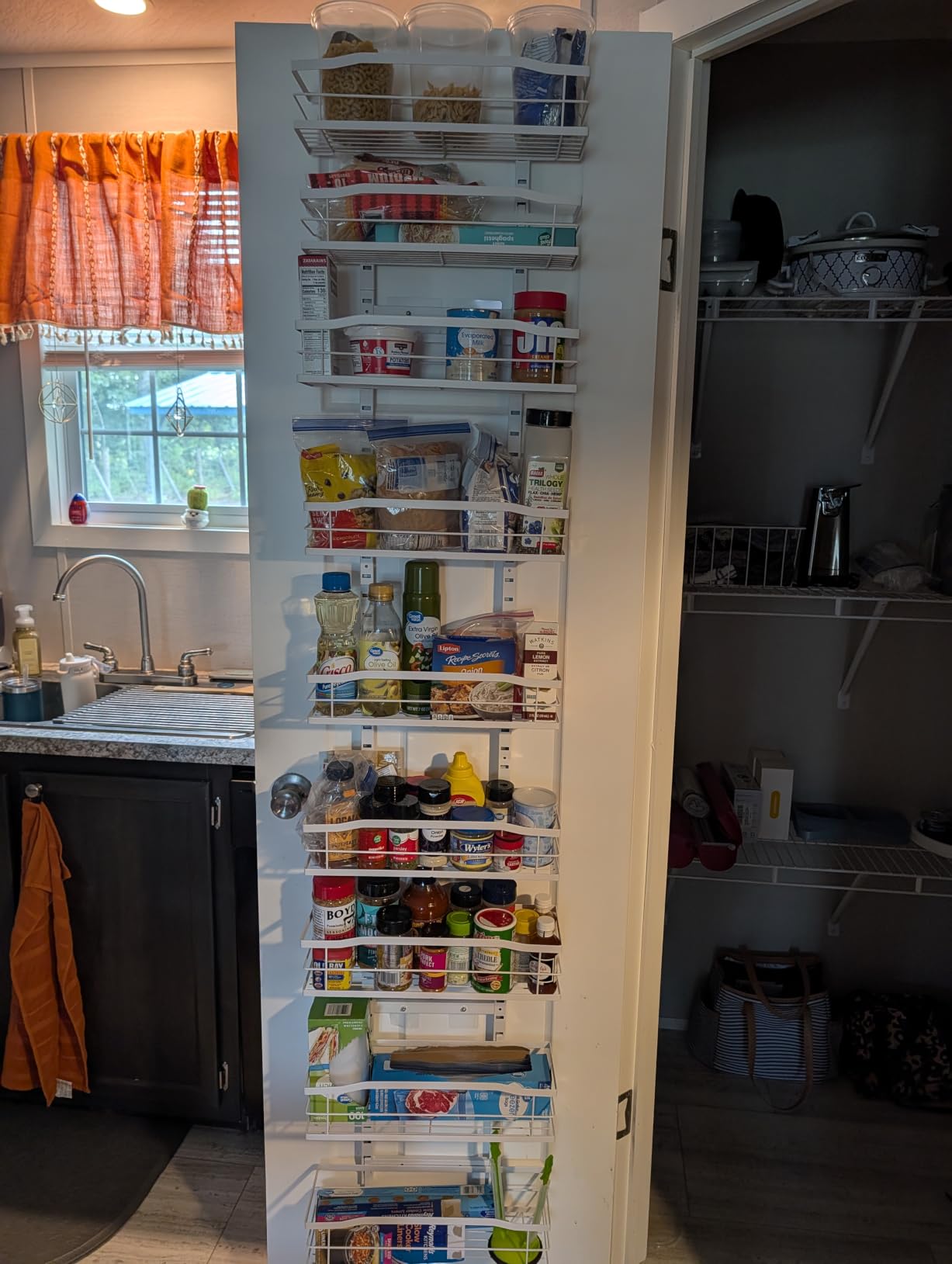Moforoco 9-Tier Over The Door Pantry Organizer, Pantry Organization and Storage, Black Hanging Basket Wall Spice Rack Seasoning Shelves, Home & Kitchen Bedroom Bathroom House Essentials customer photo 1